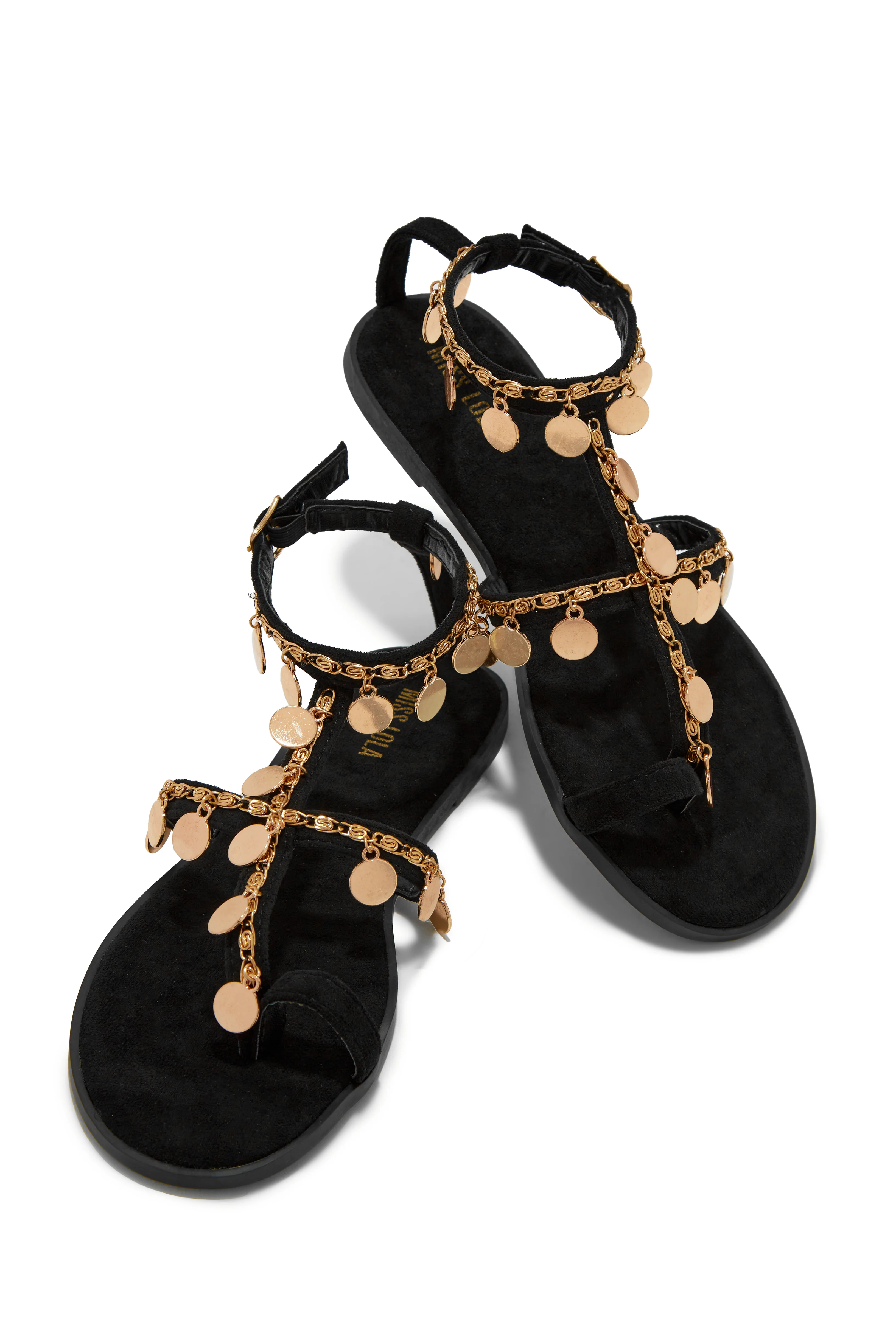 Absolute Paradise Chain Embellished Sandals - Gold - Image 6