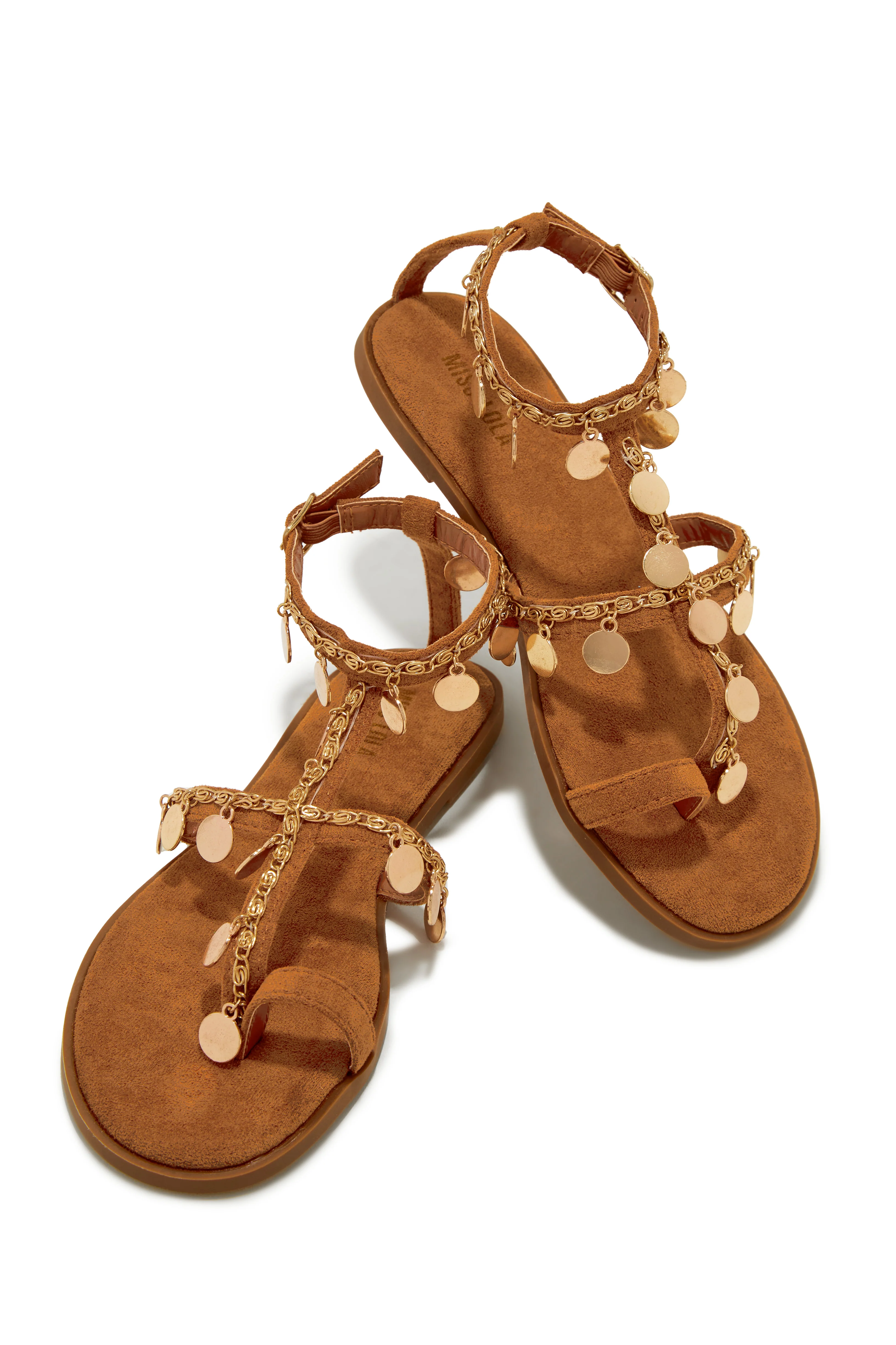 Absolute Paradise Chain Embellished Sandals - Gold - Image 7