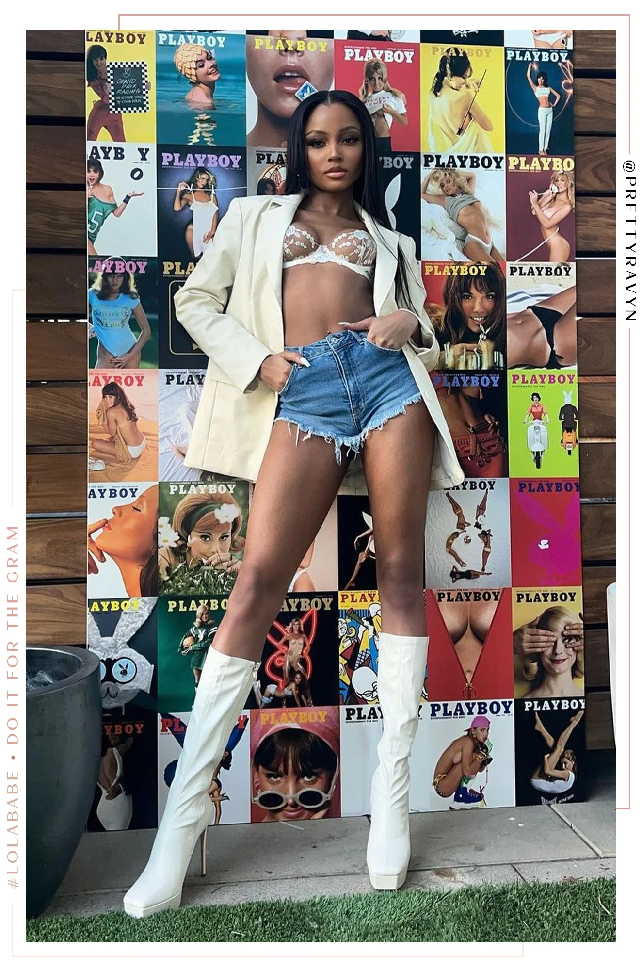 Adriena PU Blazer - Ivory - Image 4