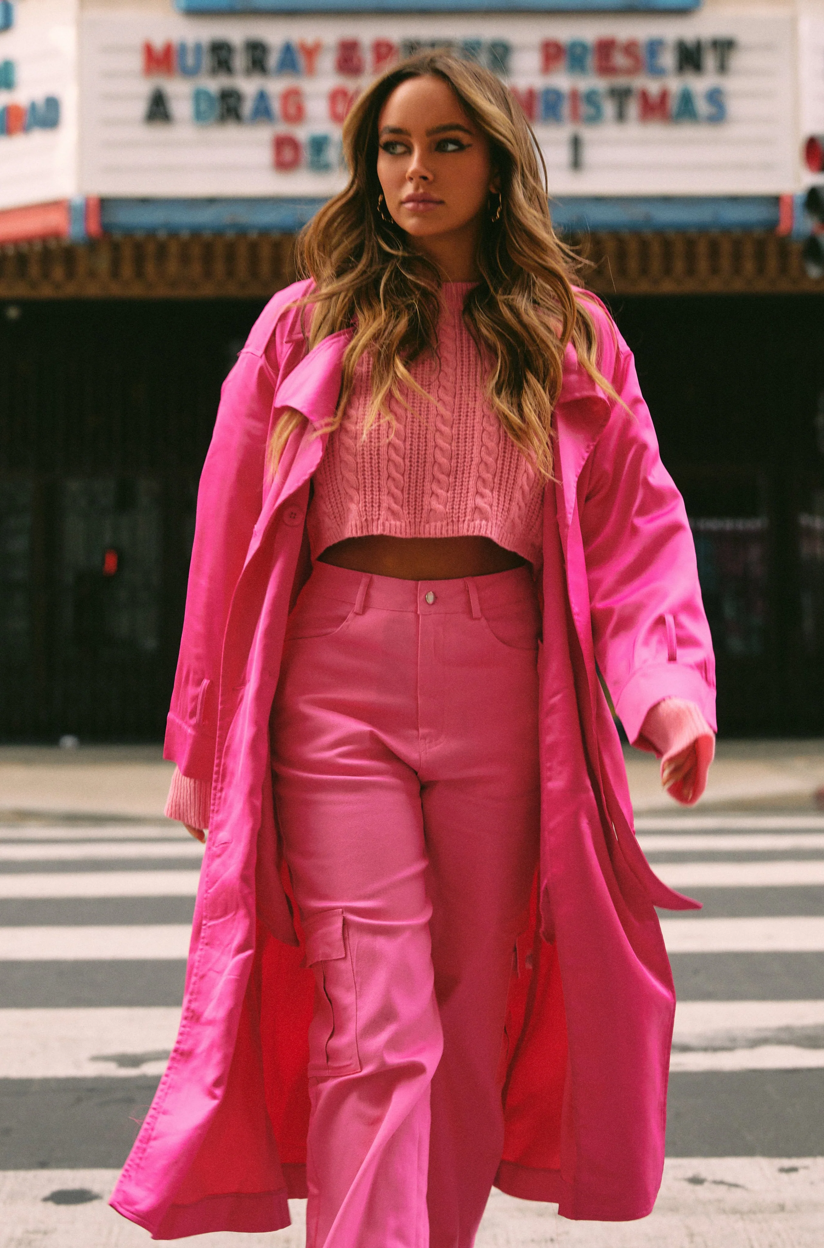 Alania High Waist Denim Cargos - Pink - Image 5