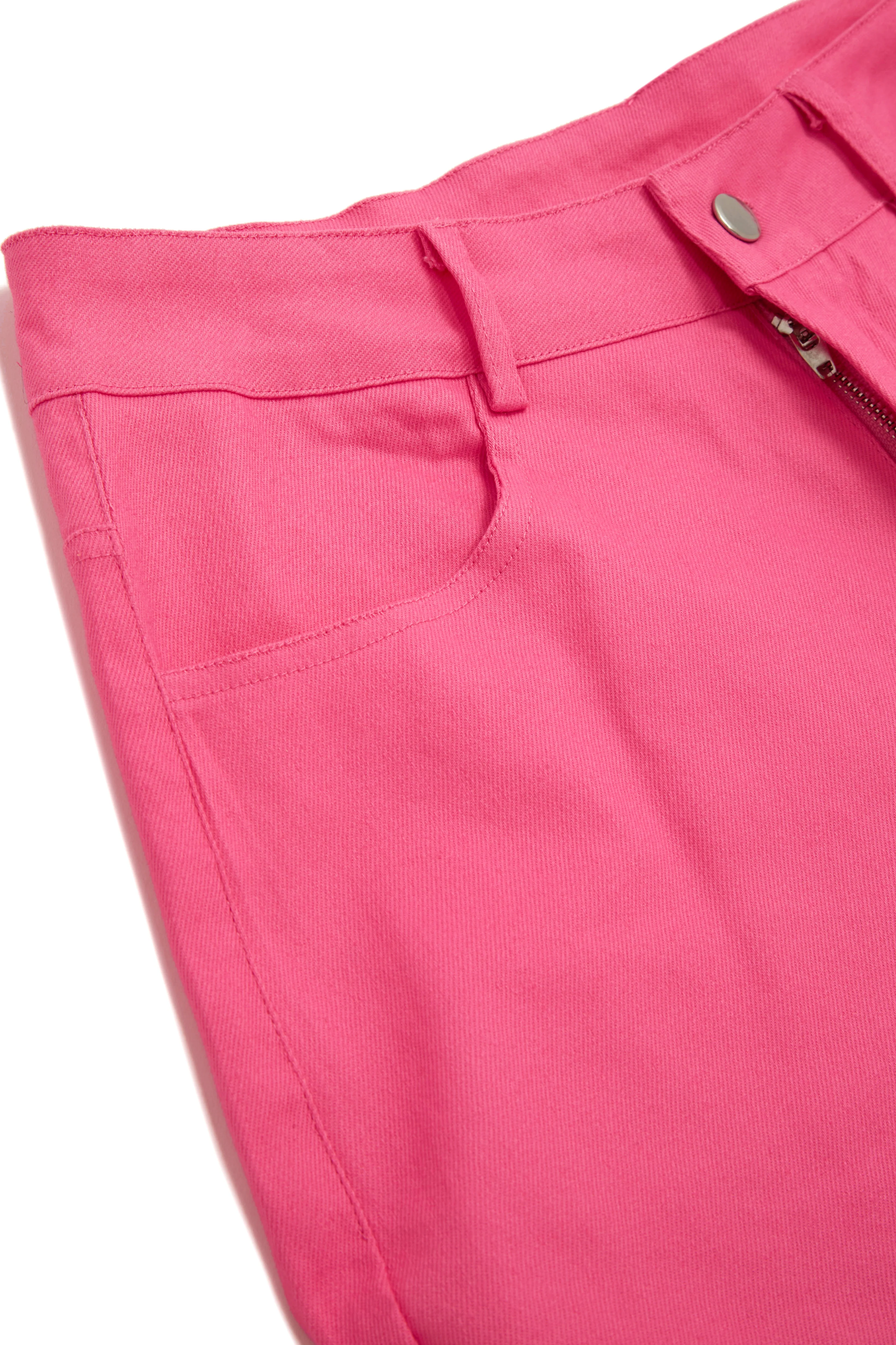Alania High Waist Denim Cargos - Pink - Image 7