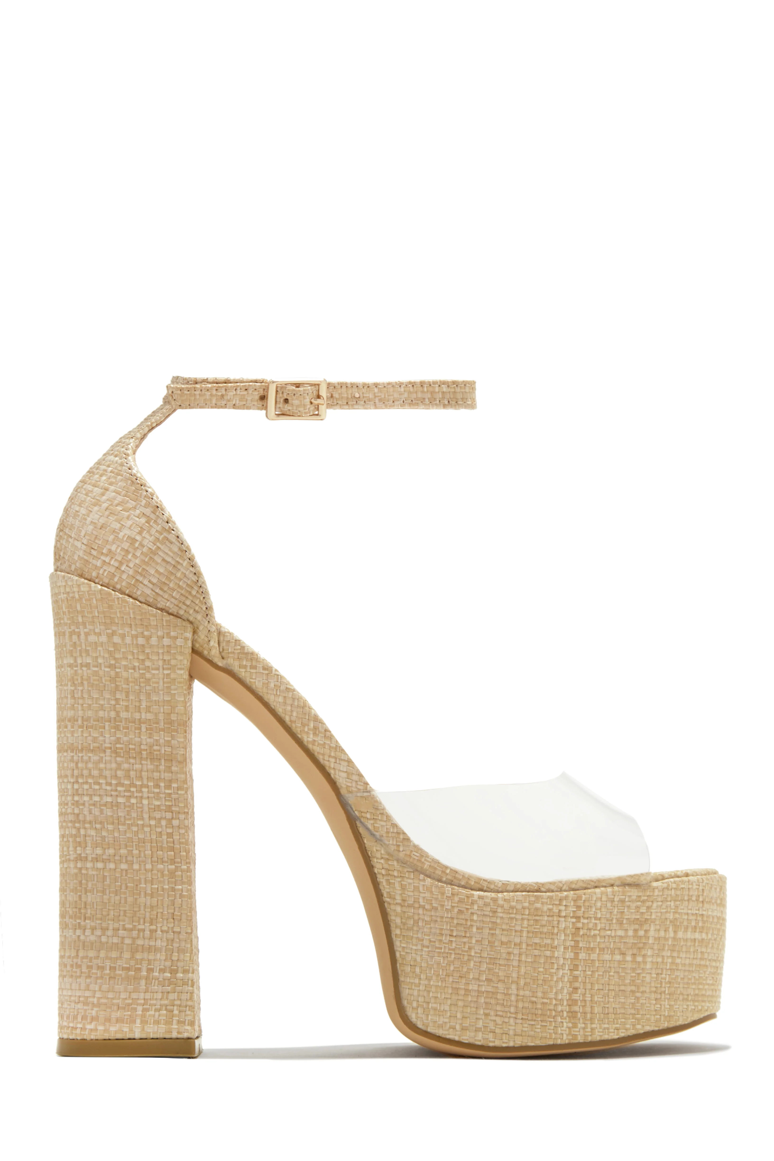 Baecation Platform Block High Heels - Natural - Image 8