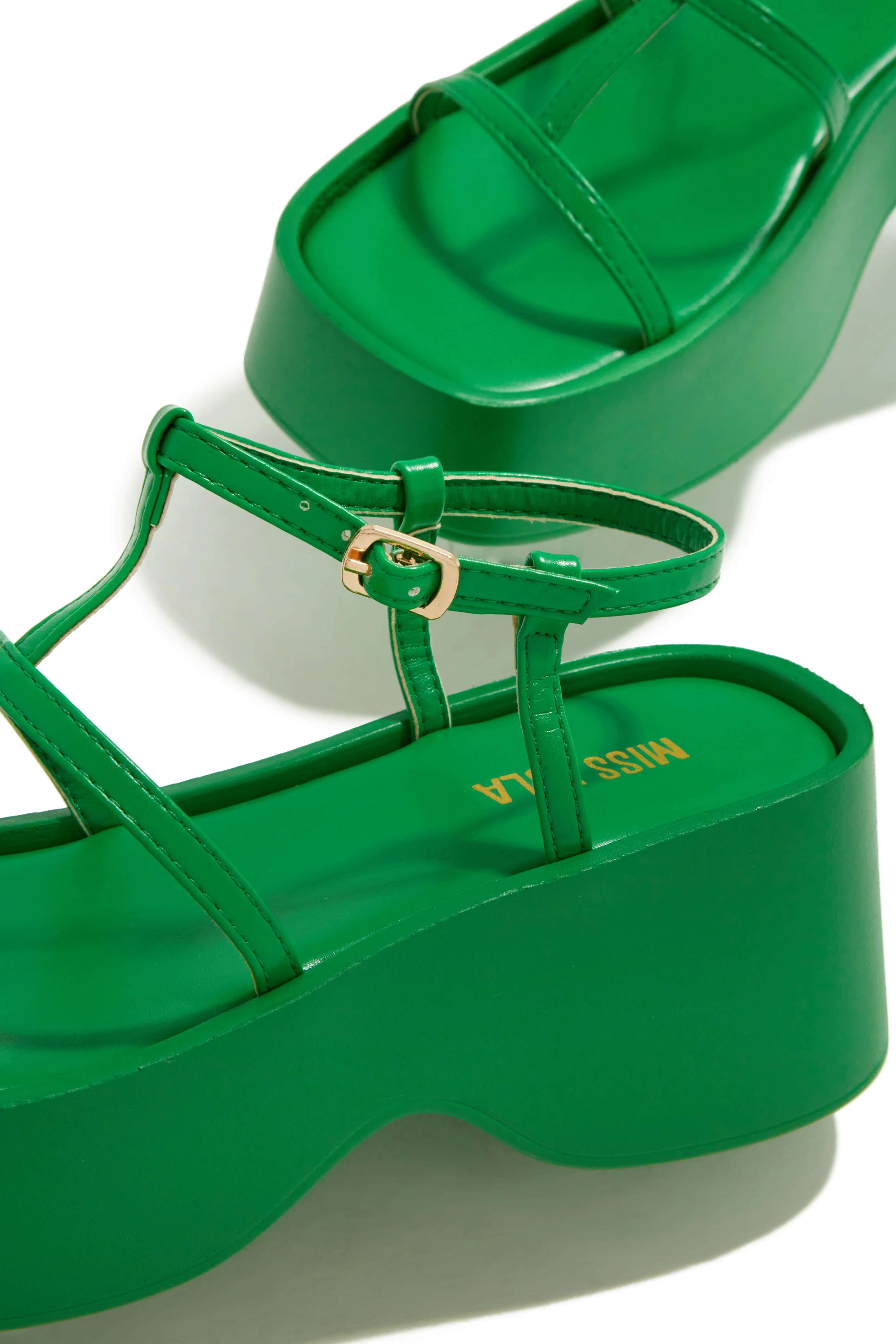 Beach Trip Flat Platform Sandals - Green - Image 5