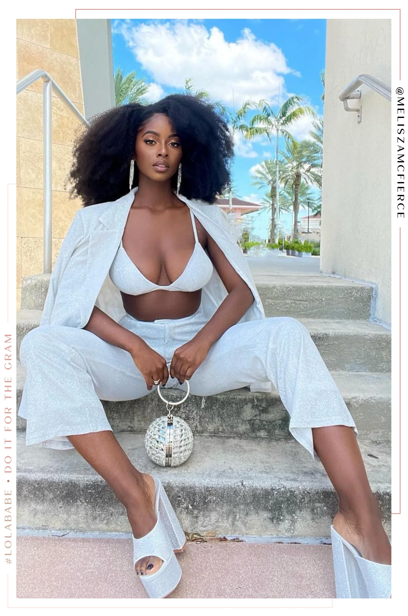 Birthday Suit Padded Shoulder Blazer - Silver - Image 7