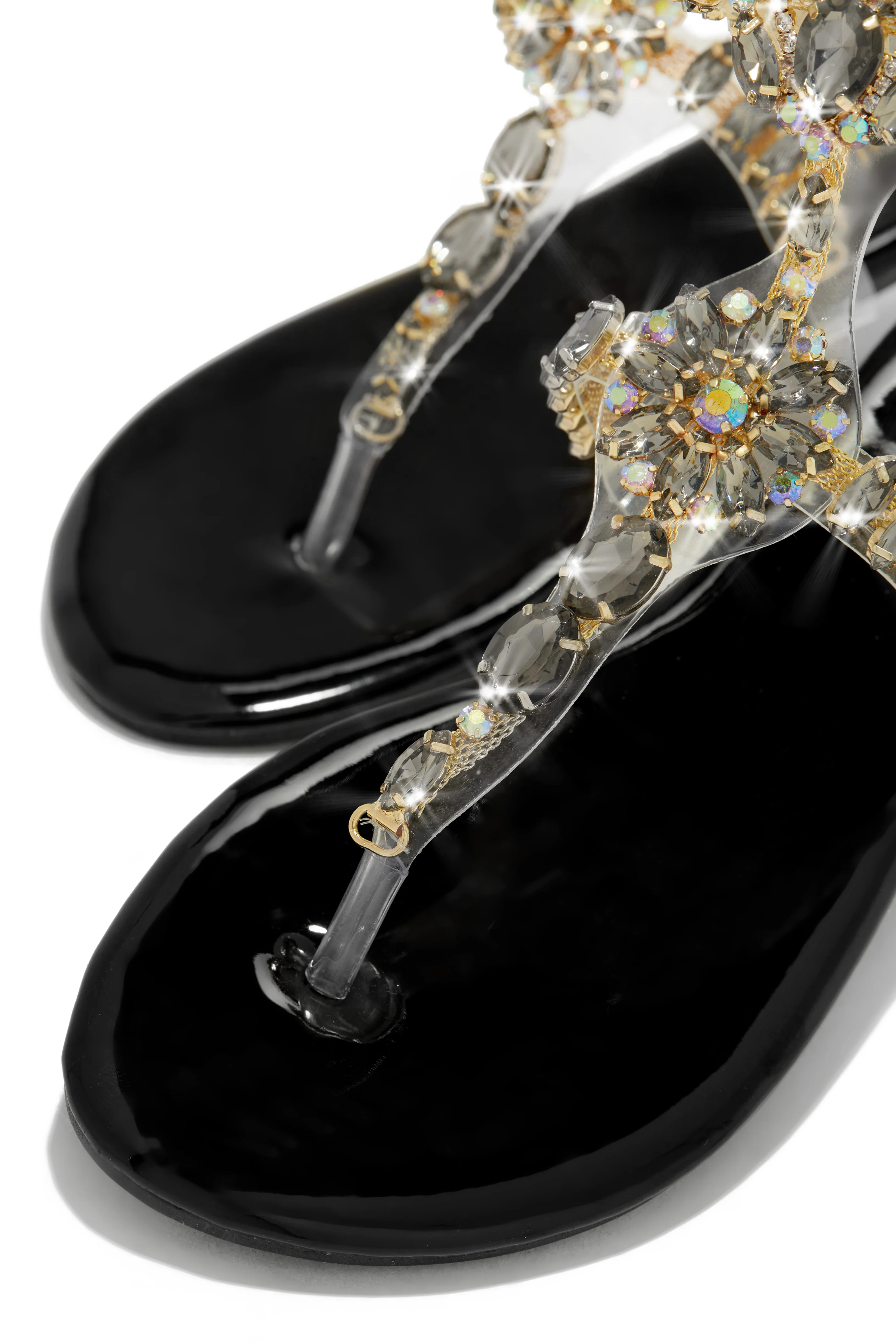 Caicos Resort Embellished Ankle Strap Sandals - Black - Image 4