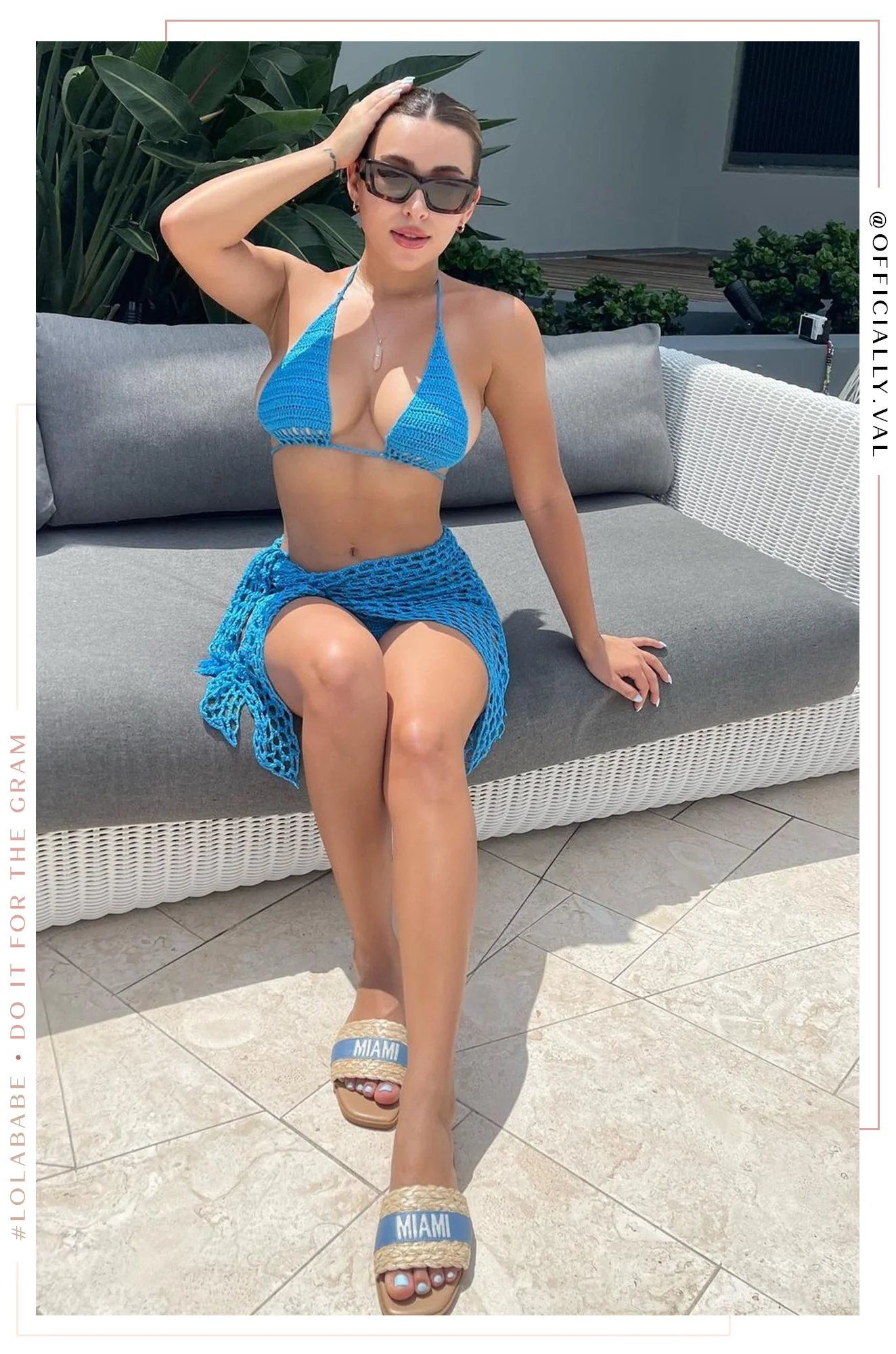 Going Places Slip On Sandals - Blue - Image 3