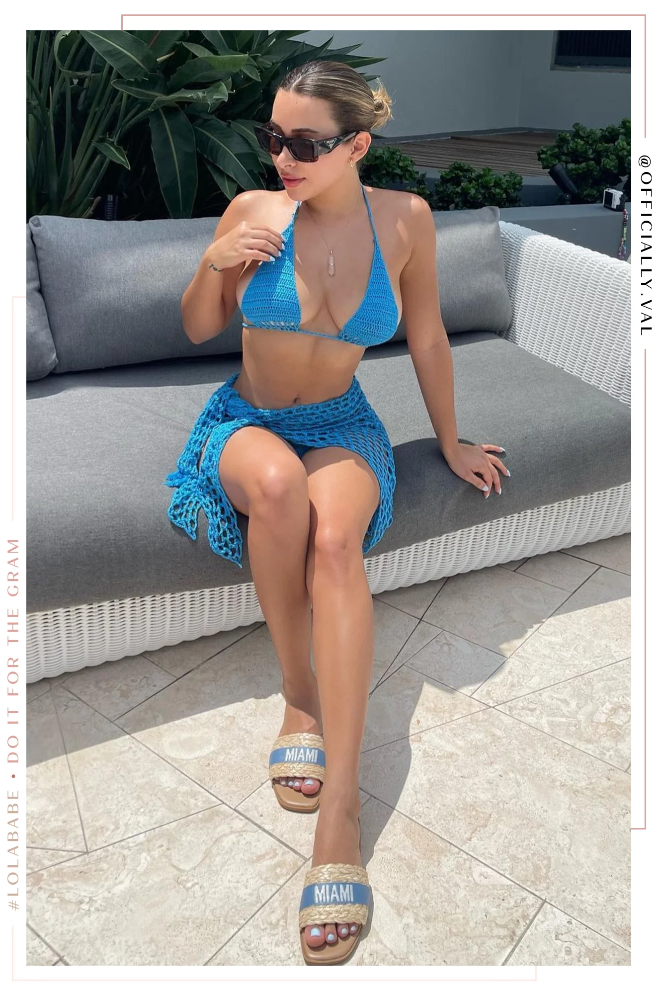 Going Places Slip On Sandals - Blue - Image 5