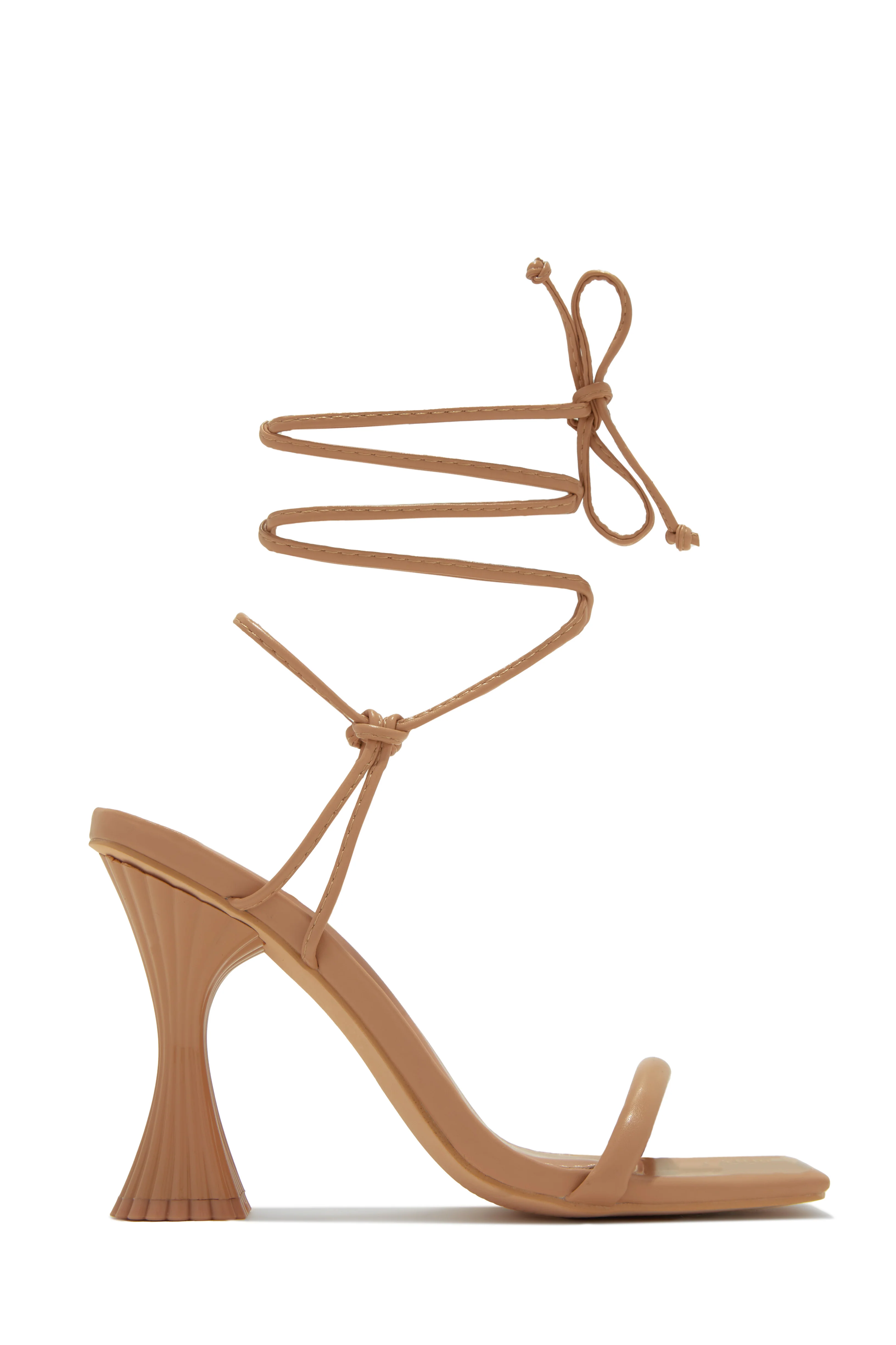 Idalia Lace Up Heels - Tan - Image 7