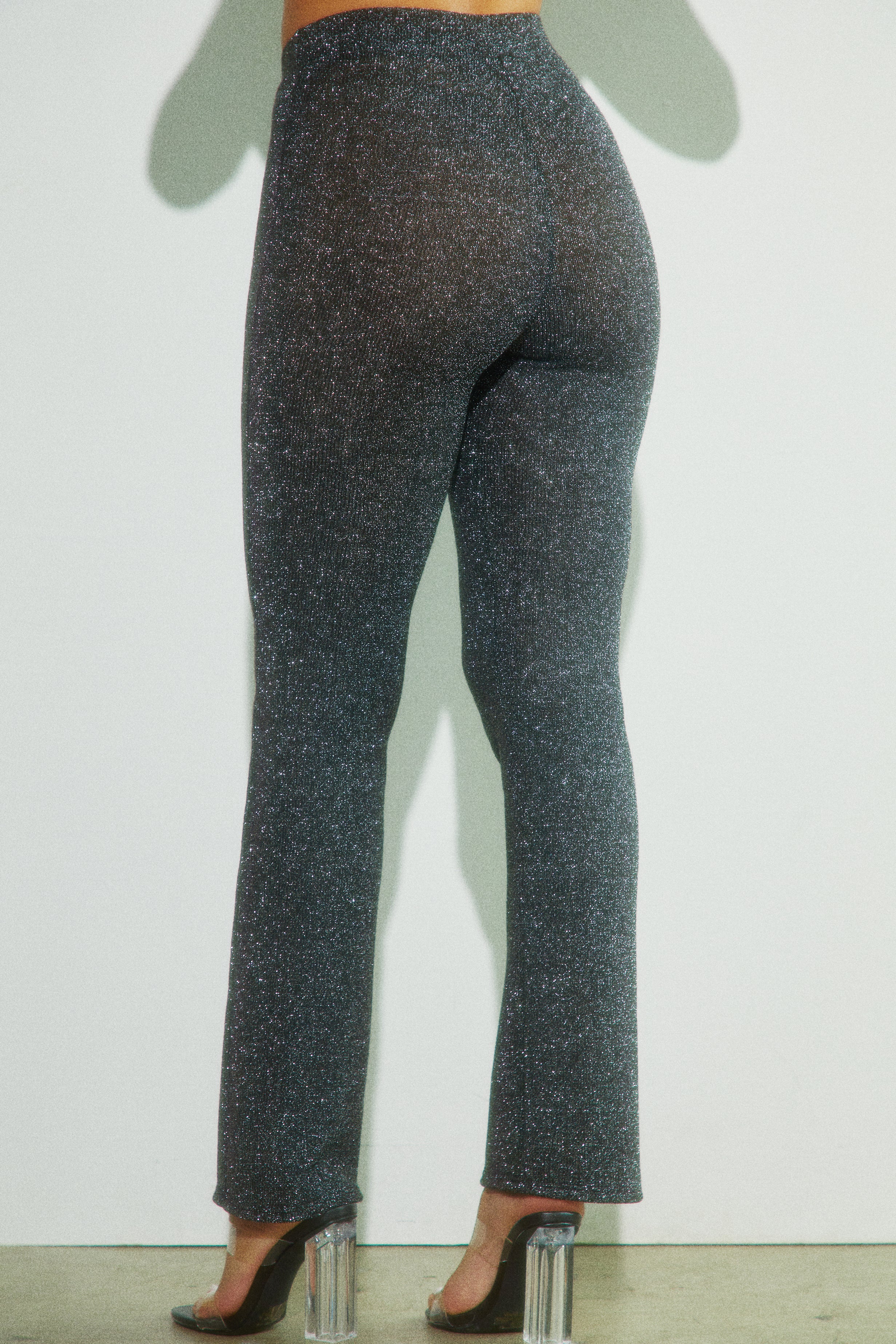 Idara High Waist Knit Pant - Black - Image 3