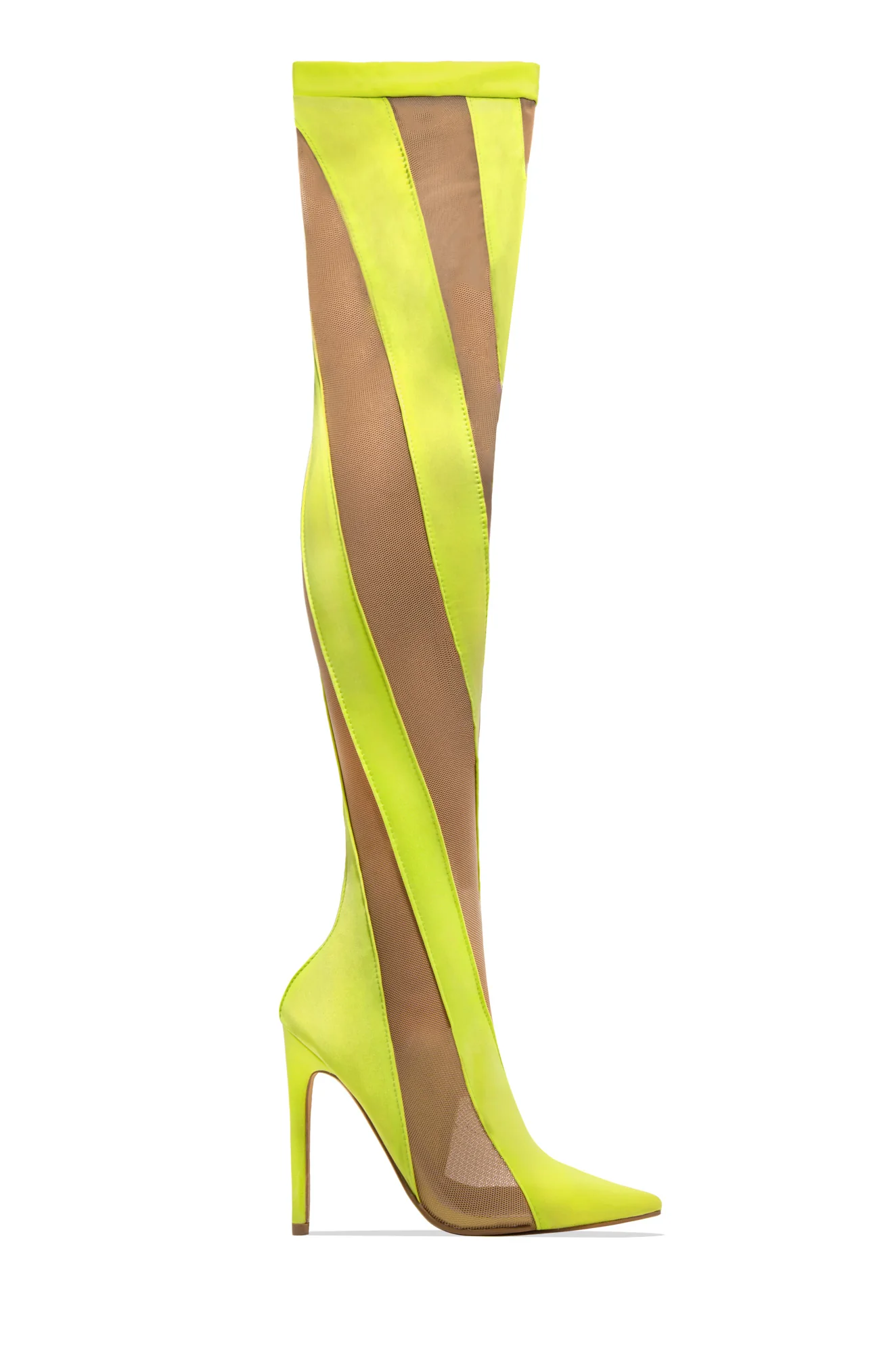 Jenner Over The Knee Heel Boots - Yellow - Image 4