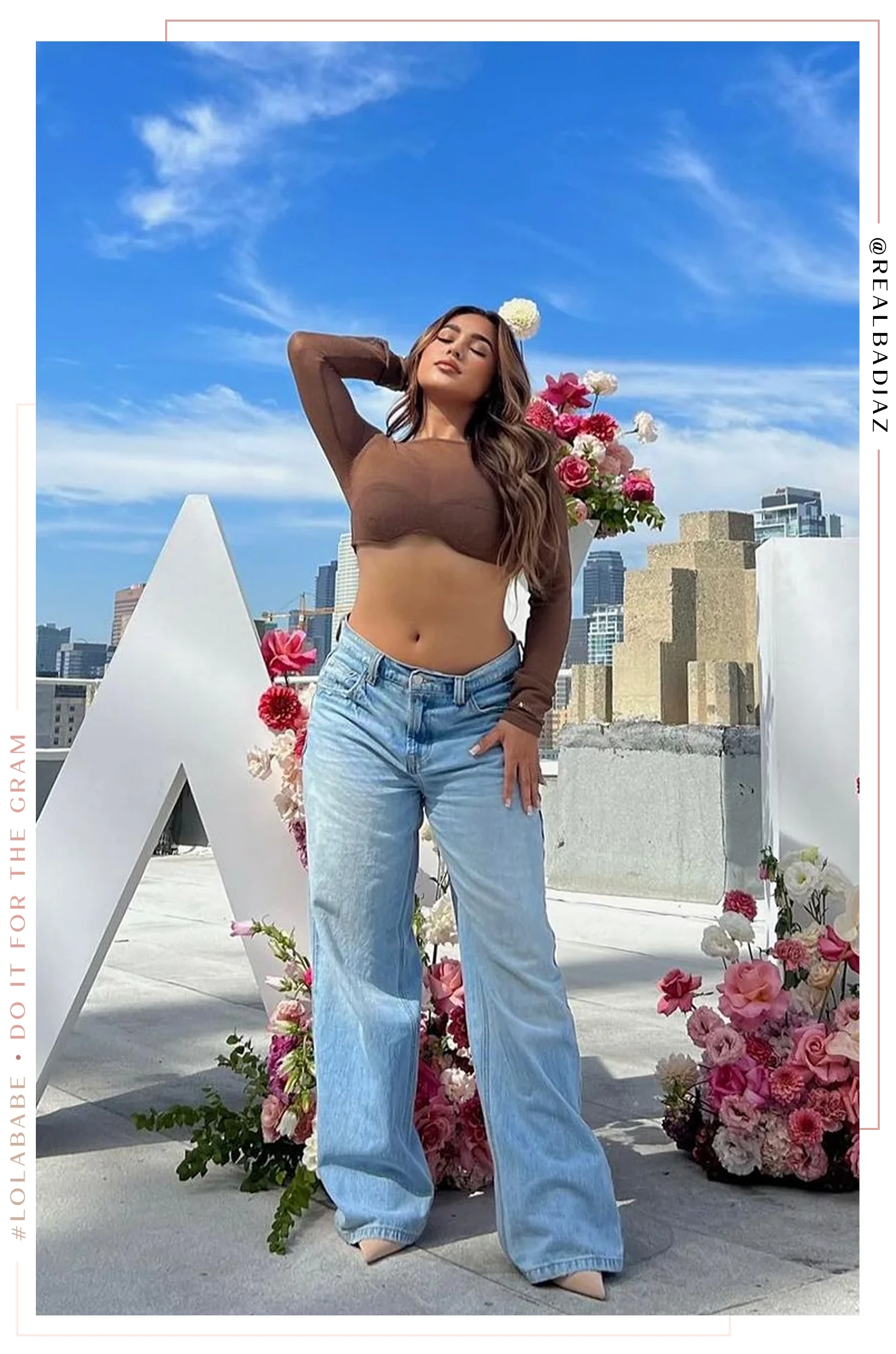 Katie High Waist Wide Leg Pant - Denim - Image 10