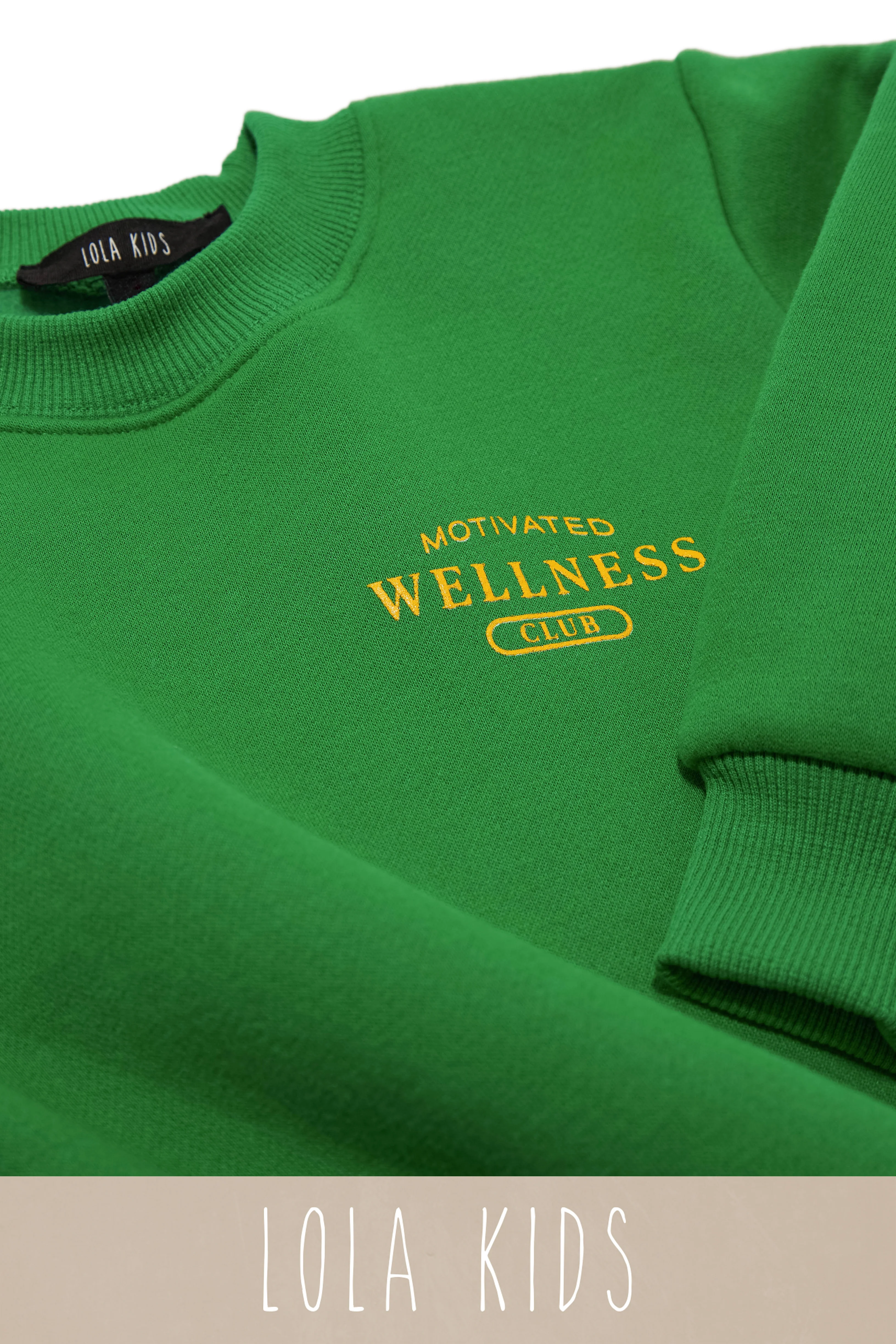 Kids Motivated Wellness Club Exclusive Kids Crewneck - Green - Image 3