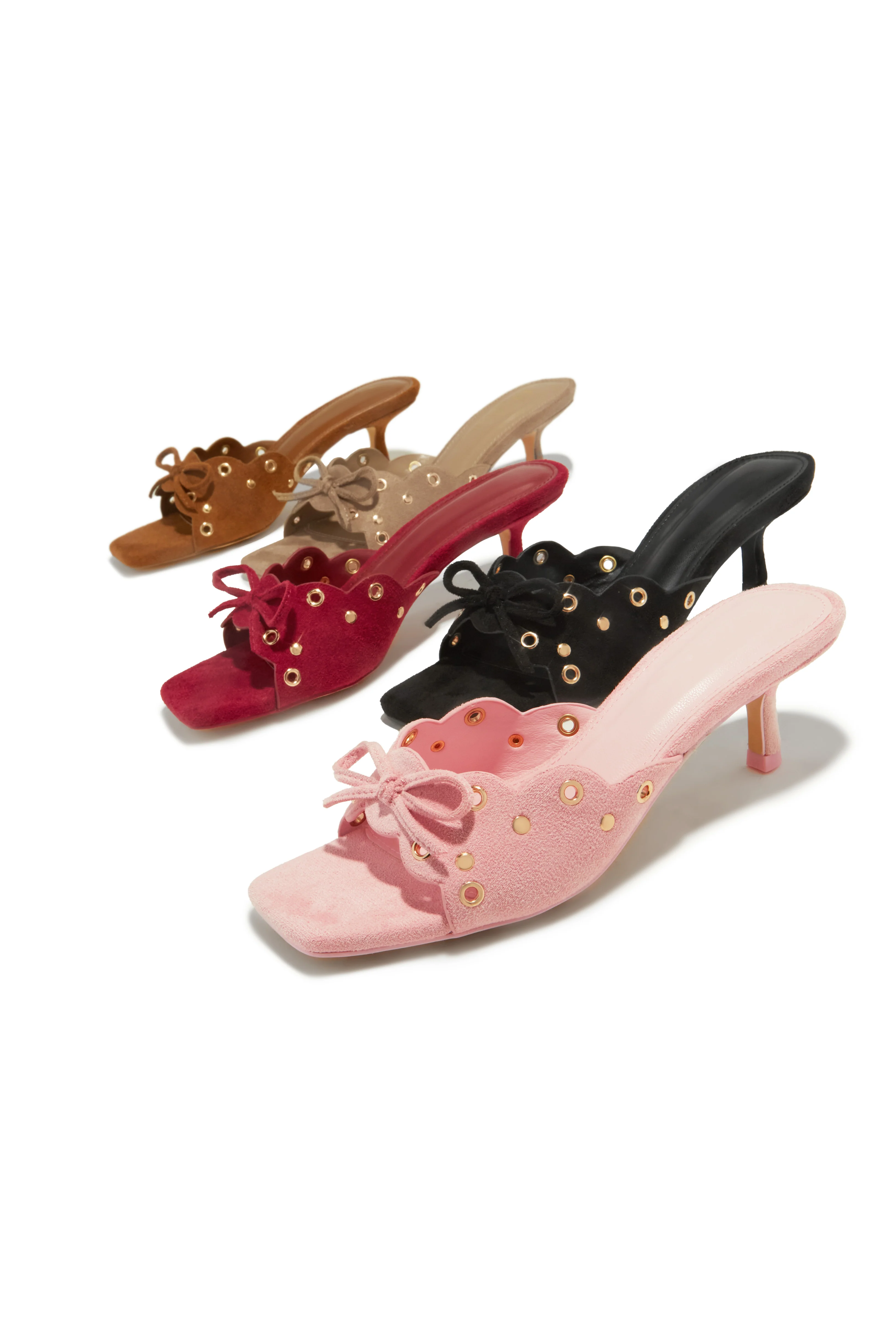 Lani Mid Heel Mules - Chestnut - Image 7