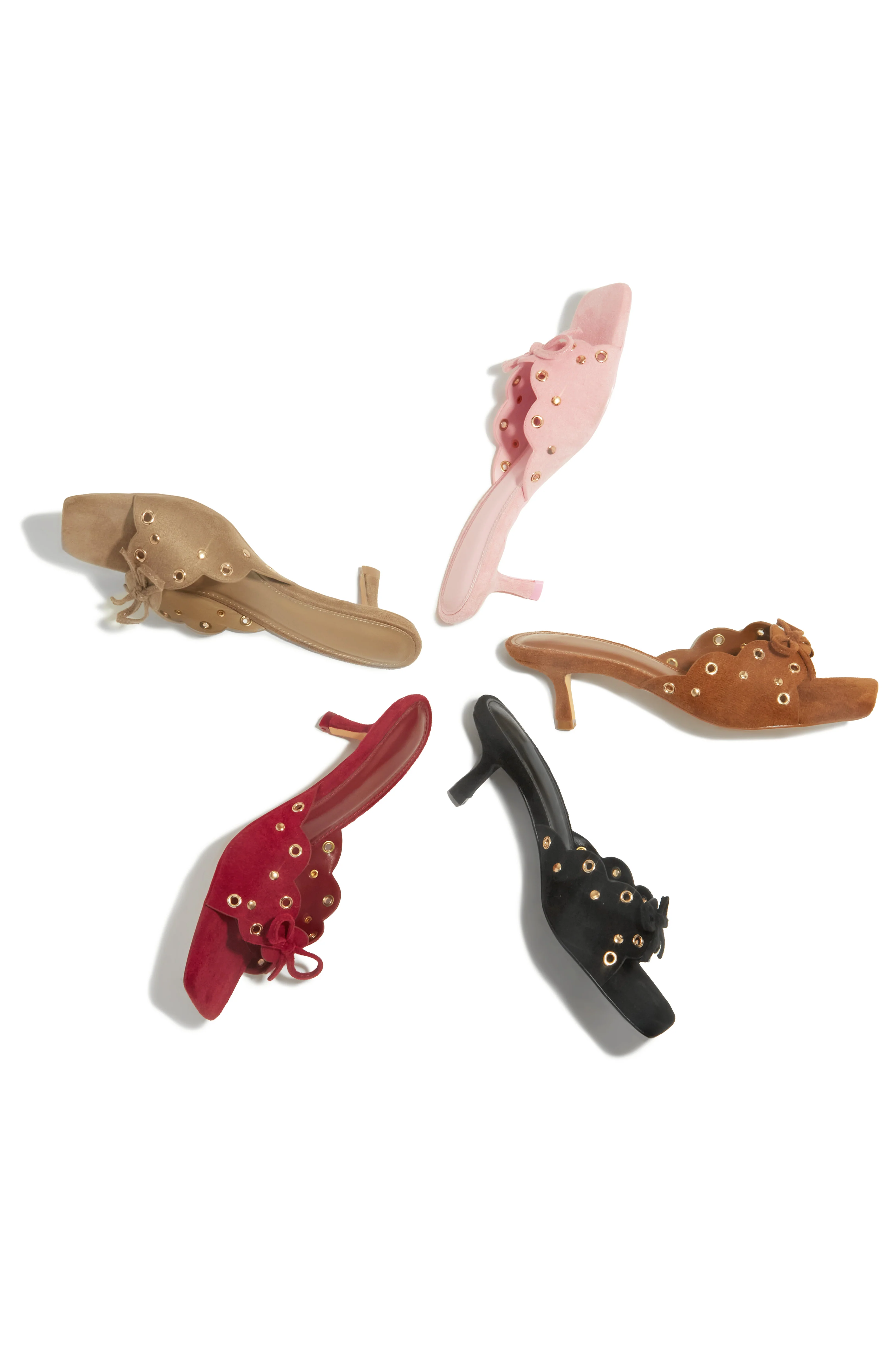 Lani Mid Heel Mules - Chestnut - Image 8