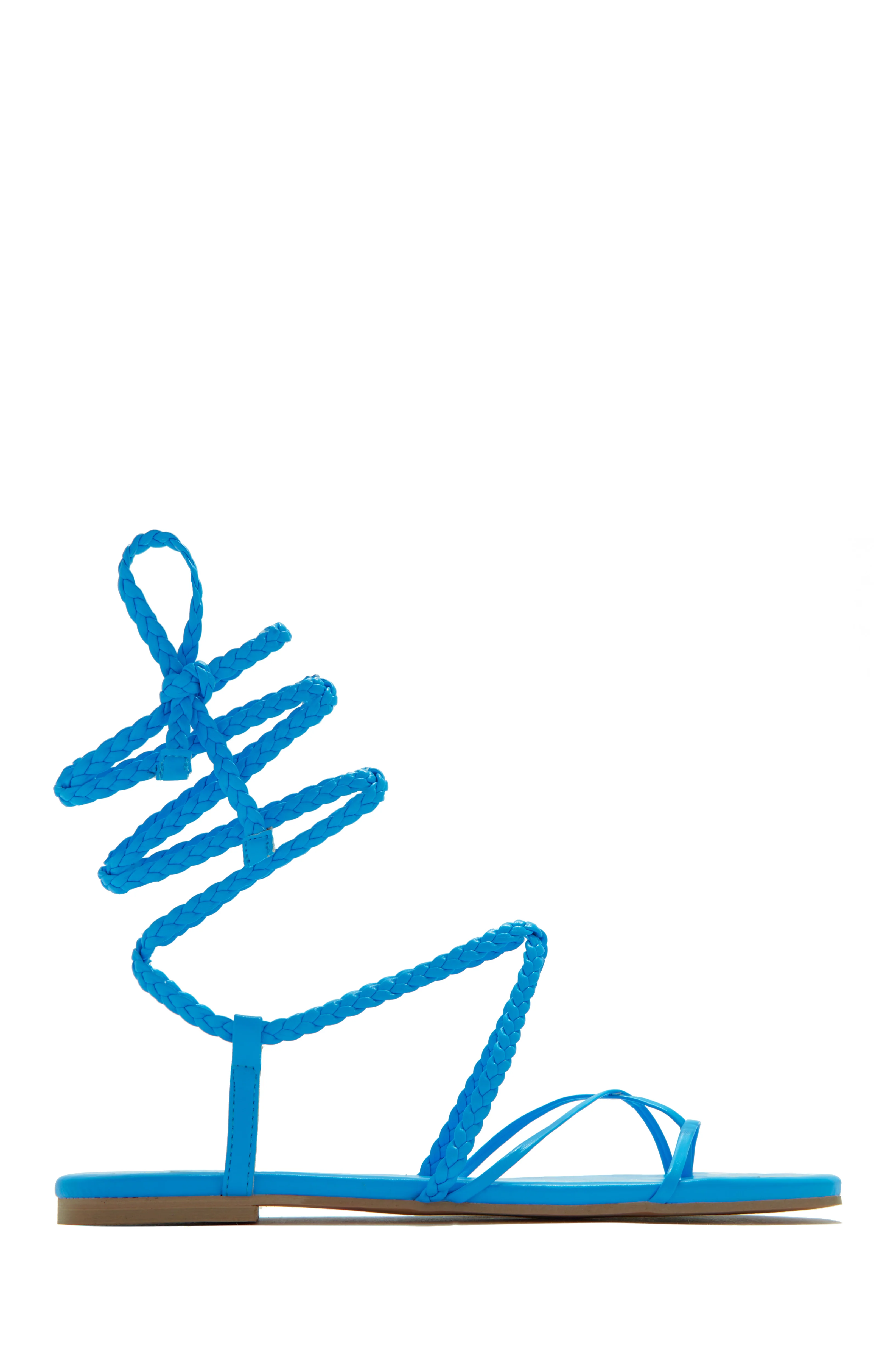 Live In Paradise Lace Up Sandals - Blue - Image 6