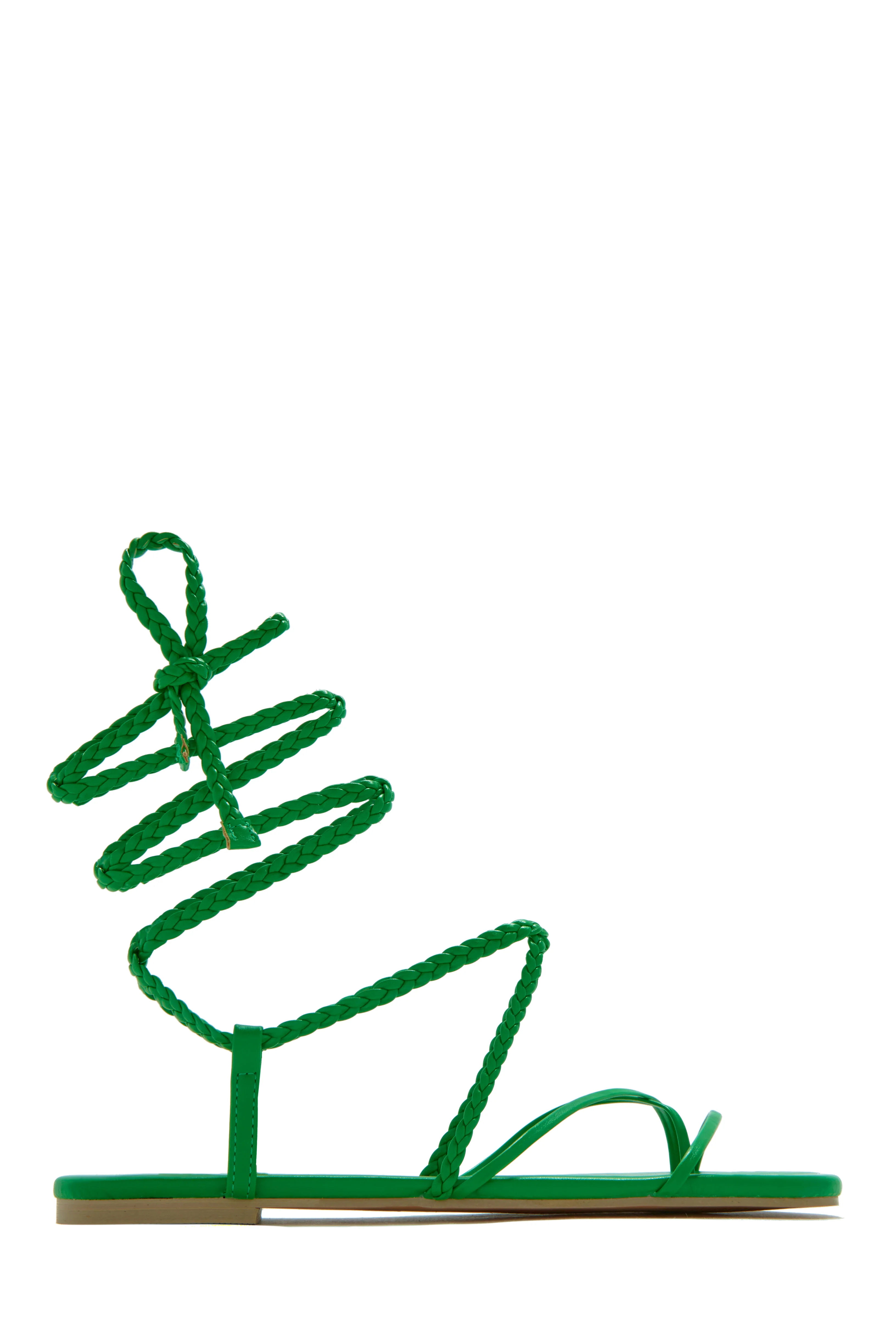 Live In Paradise Lace Up Sandals - Green - Image 6