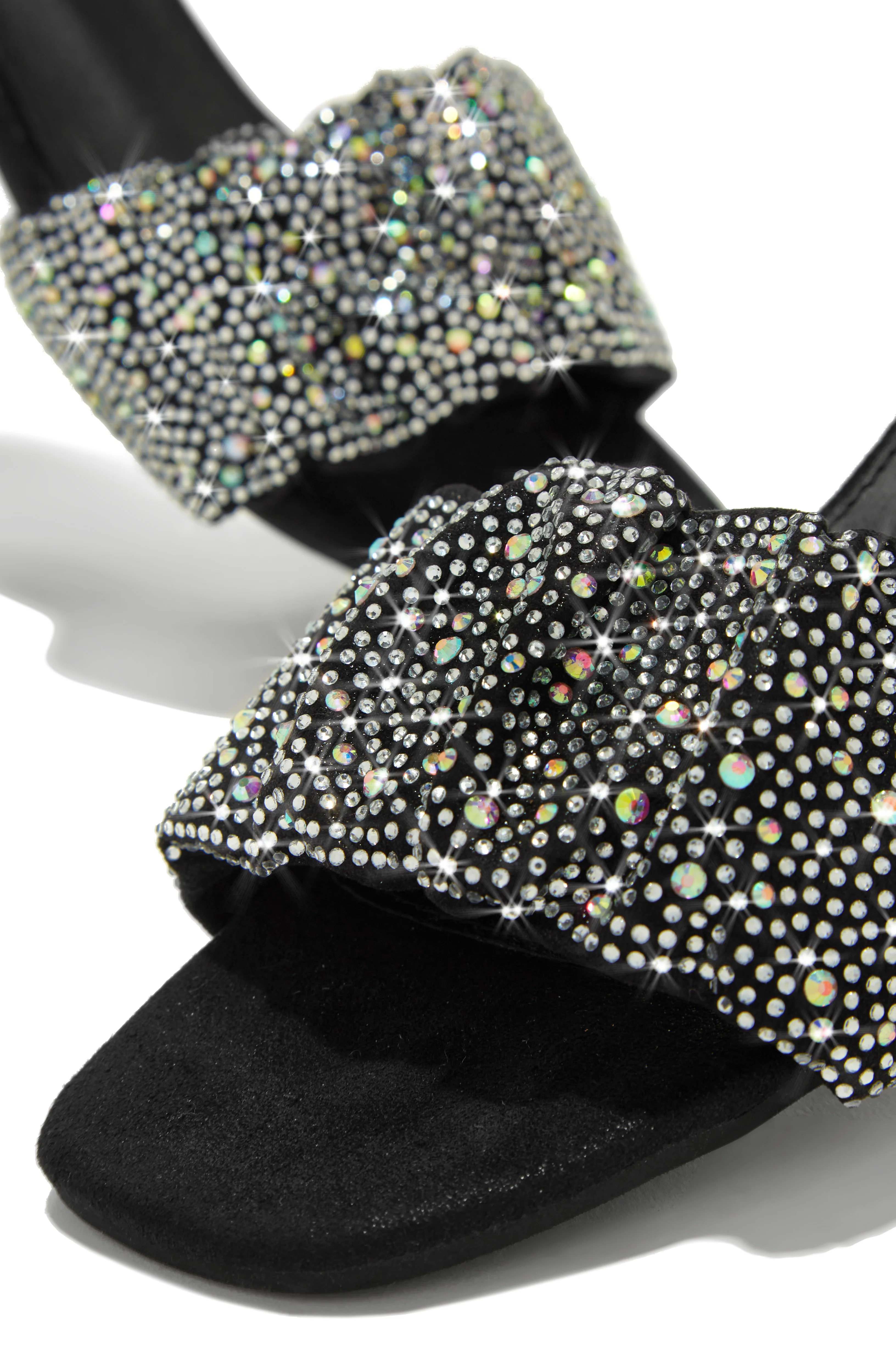 Long Weekend Ready Embellished Slip On Sandals - Black - Image 3