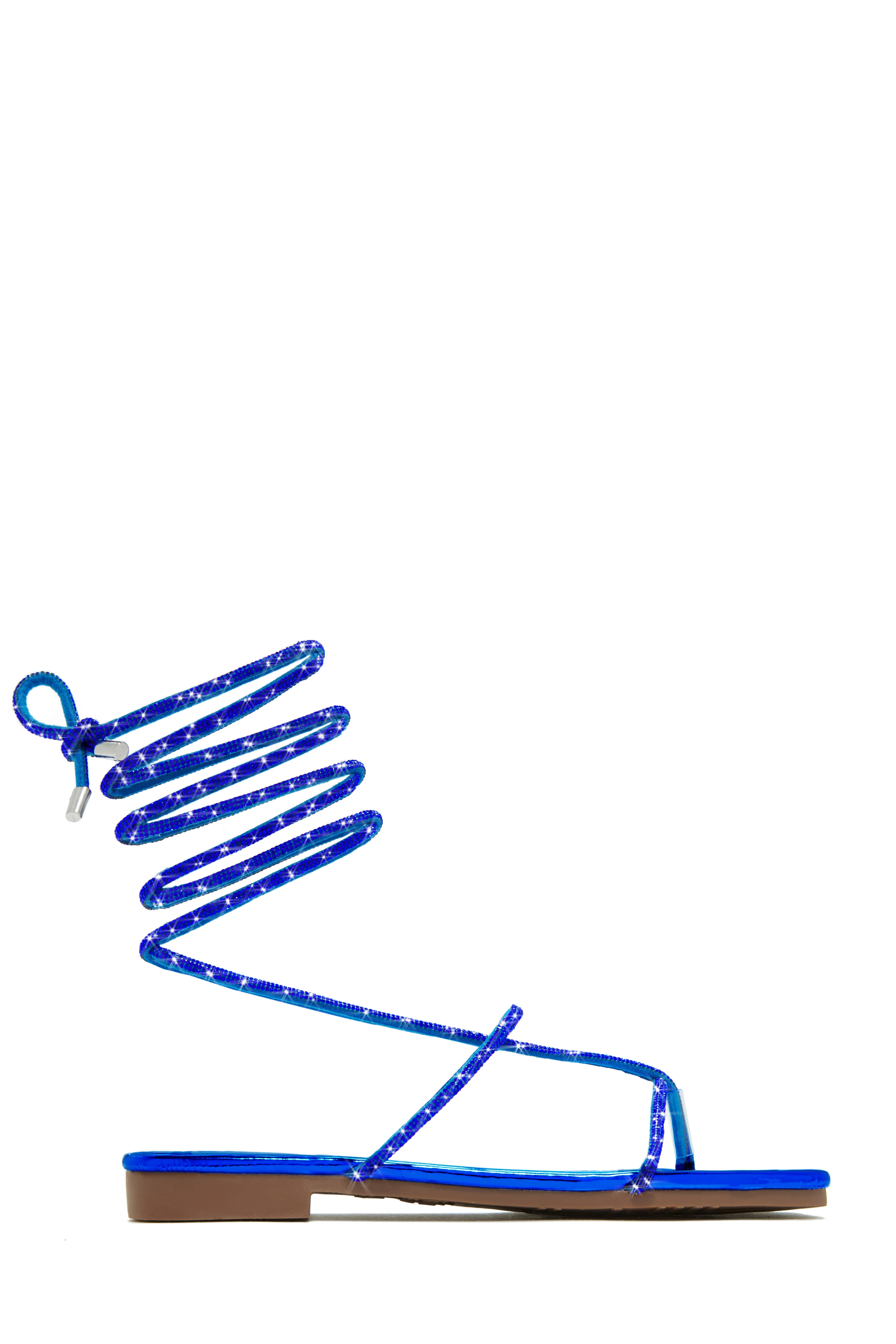 Luxury Oasis Embellished Lace Up Sandals - Gold - Image 7