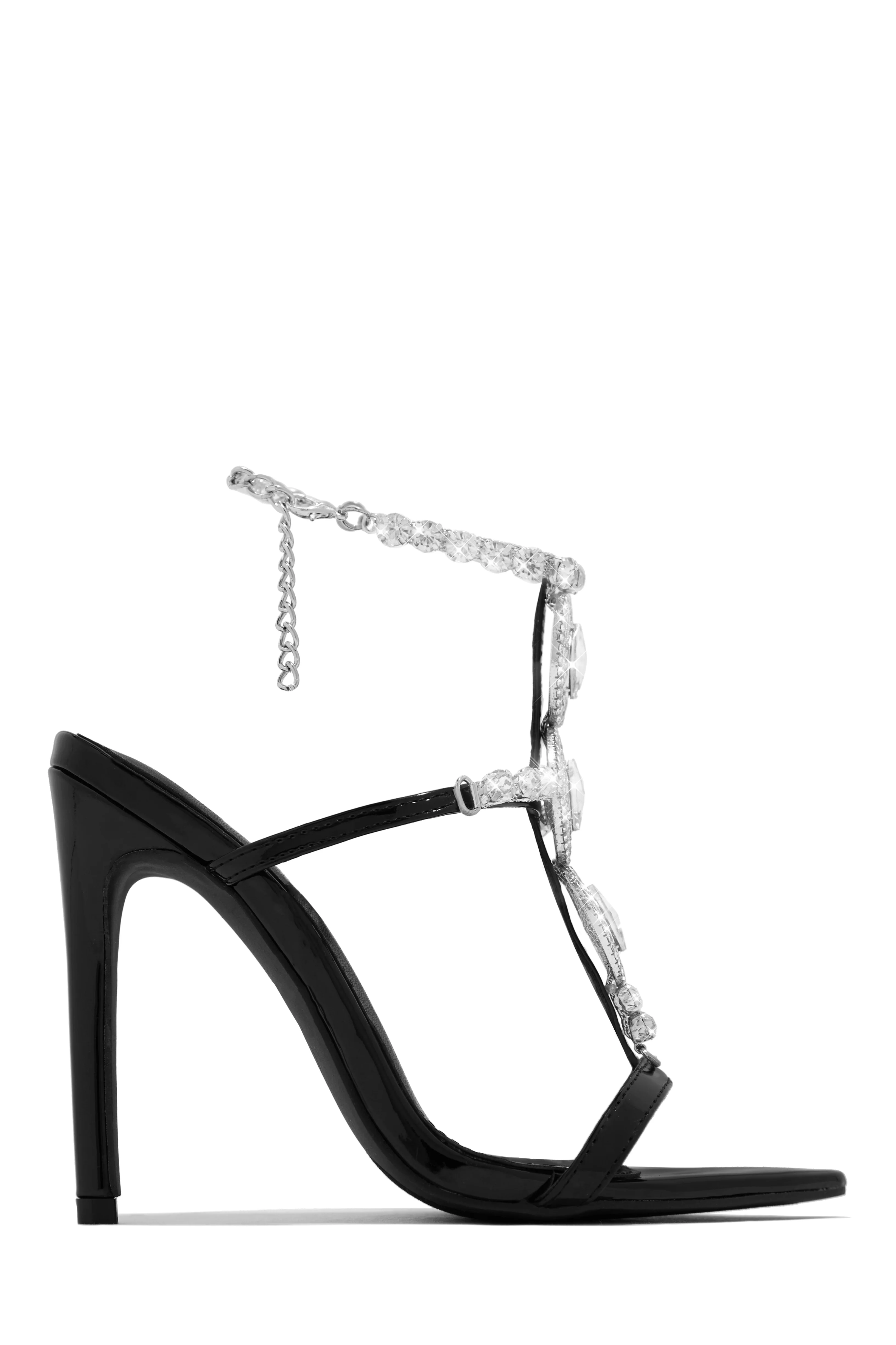 Main Character Embellished Single Sole High Heels - Black - Image 5