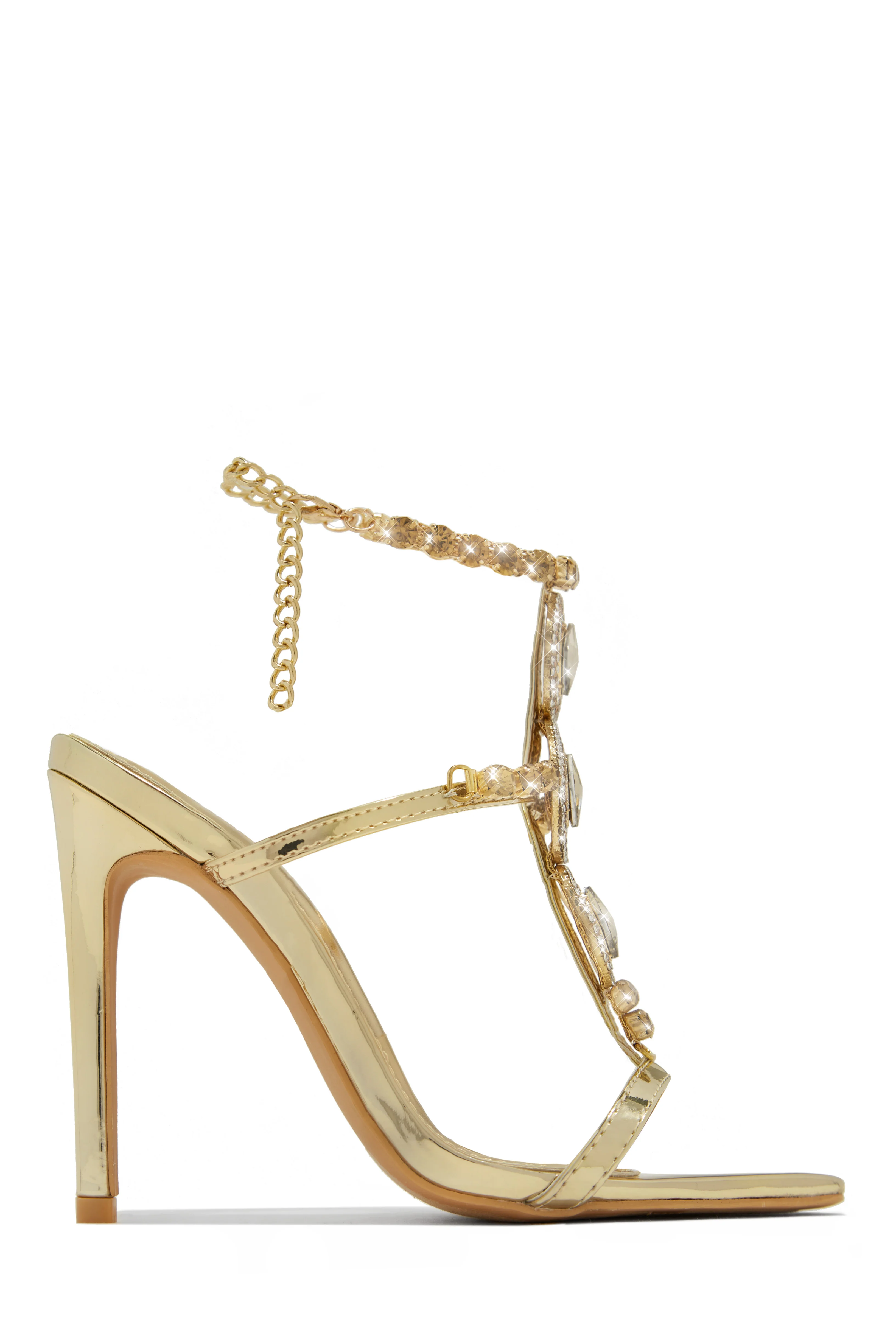 Main Character Embellished Single Sole High Heels - Black - Image 6