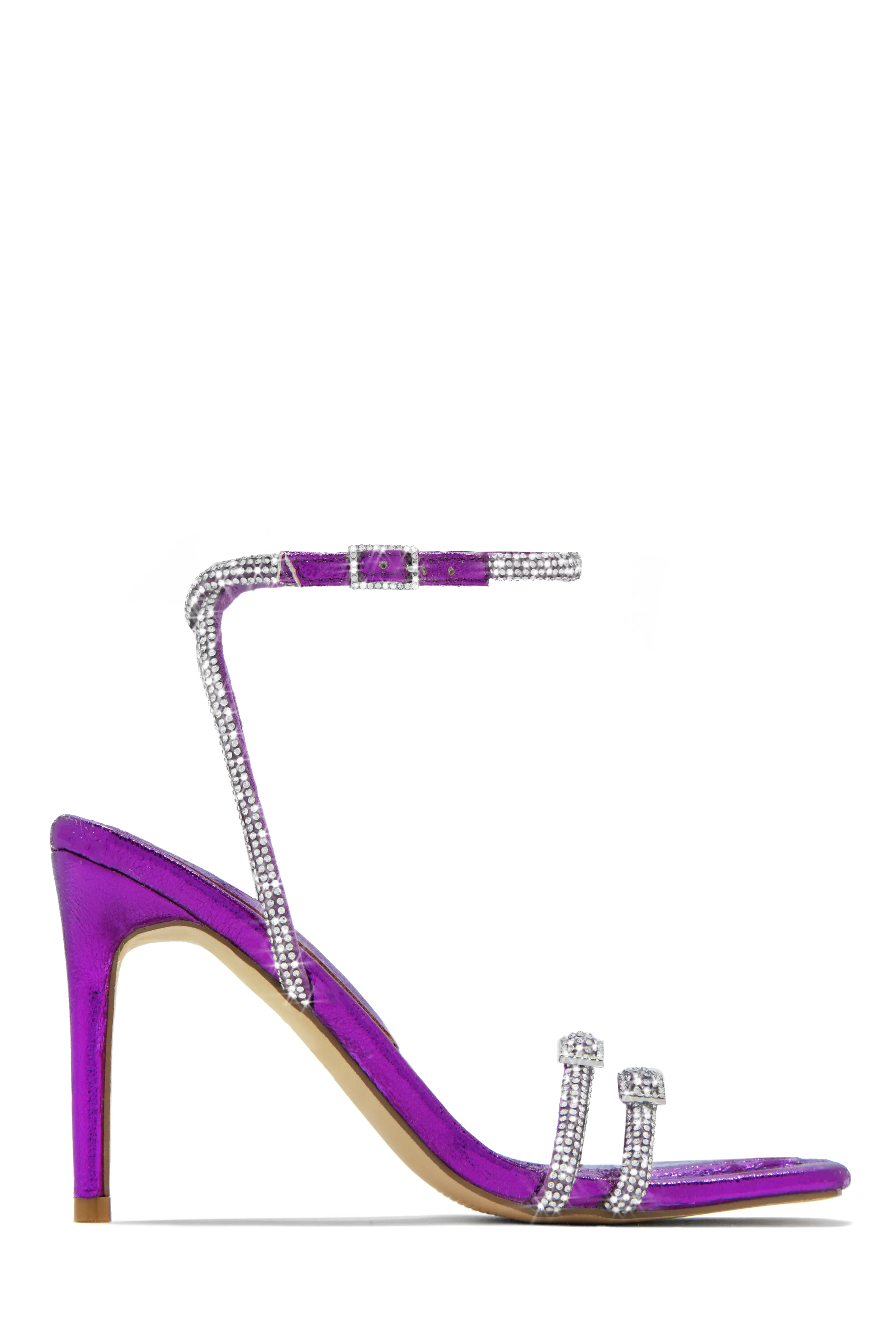 Miliana Embellished Ankle Strap Heels - Rose Gold - Image 7