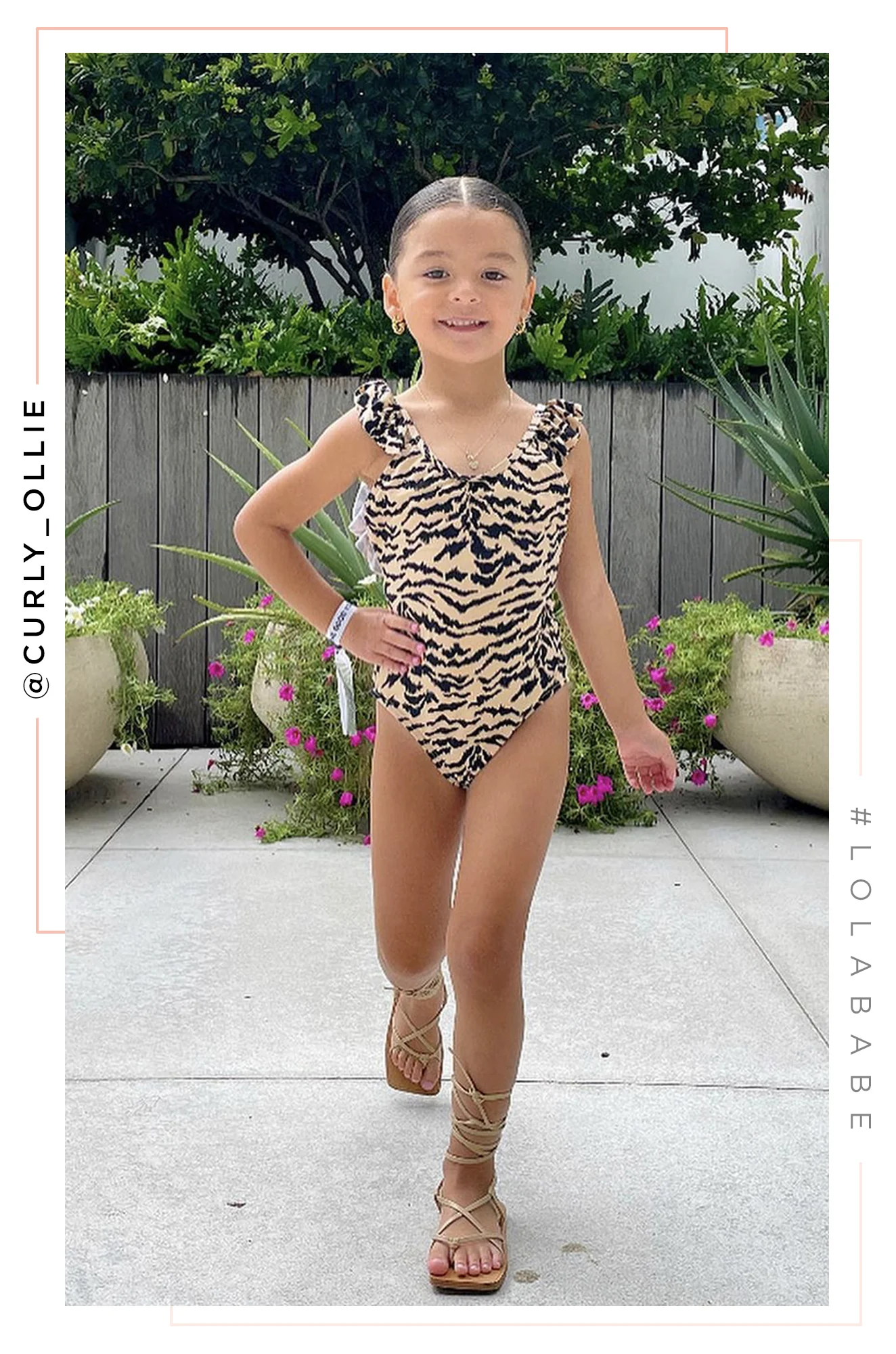 Mini Kelis Kids One Piece Swimsuit - Tiger - Image 3
