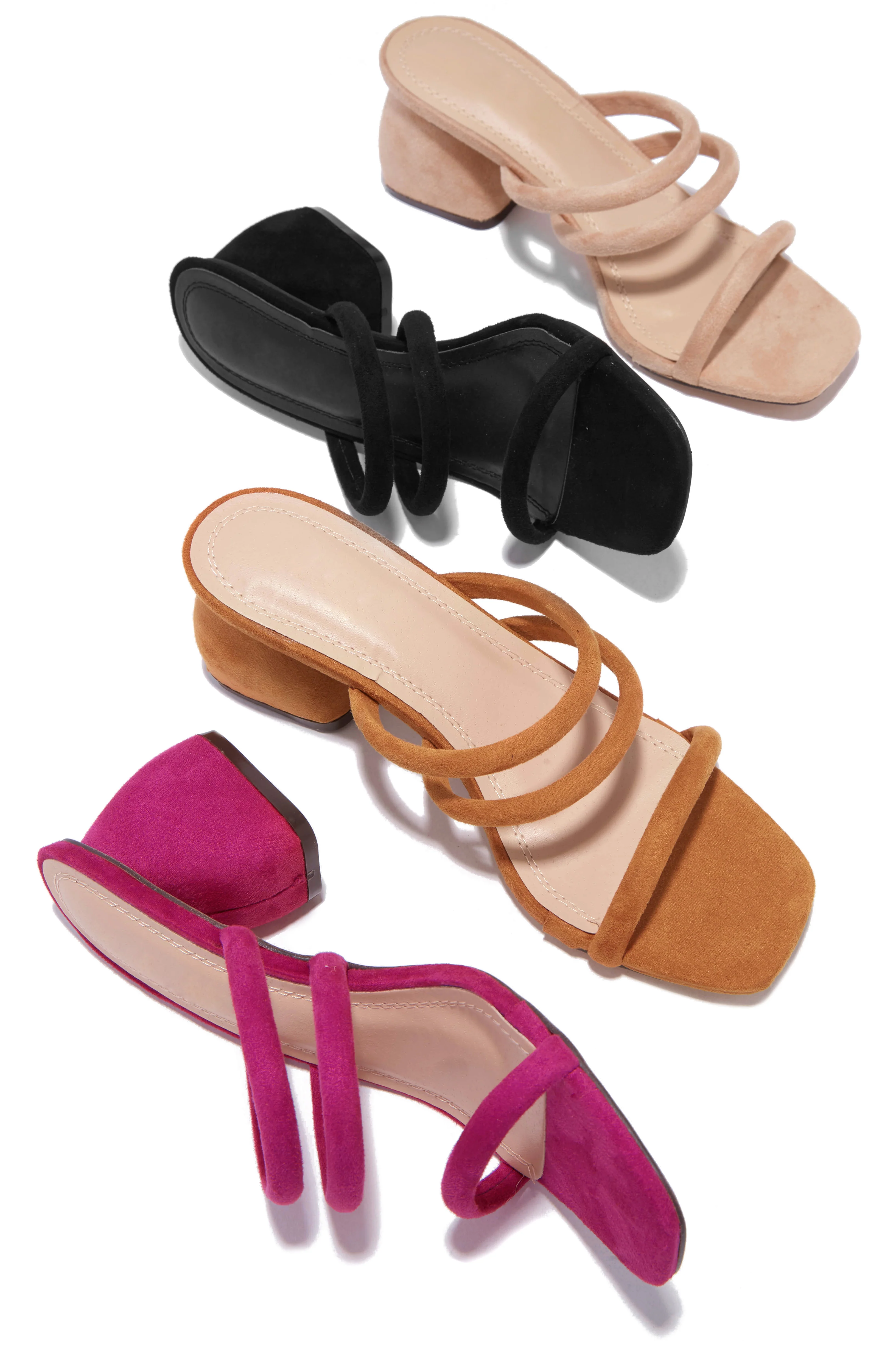 Nora Block Mid Heel Mules - Tan - Image 6