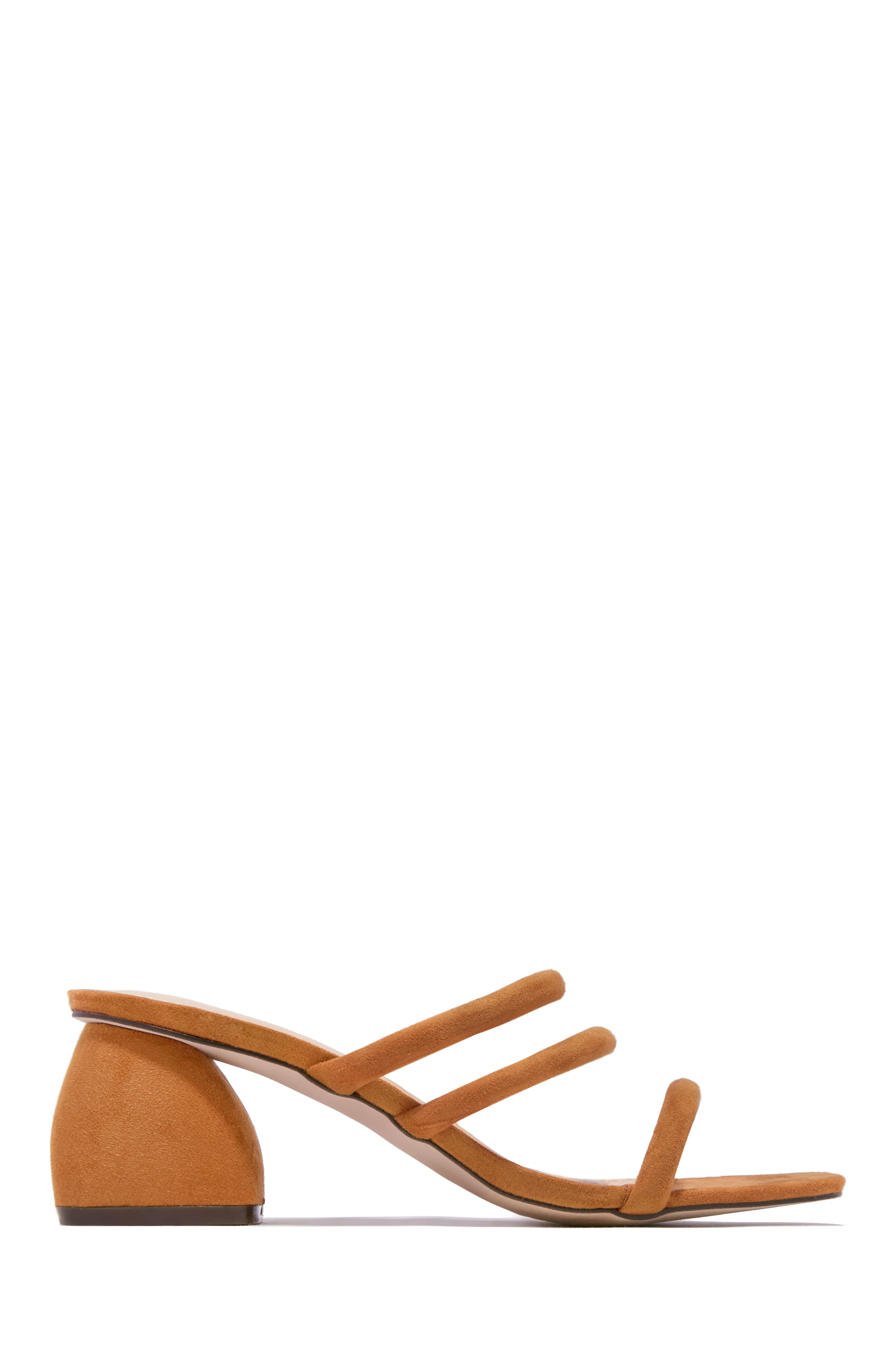 Nora Block Mid Heel Mules - Tan - Image 8