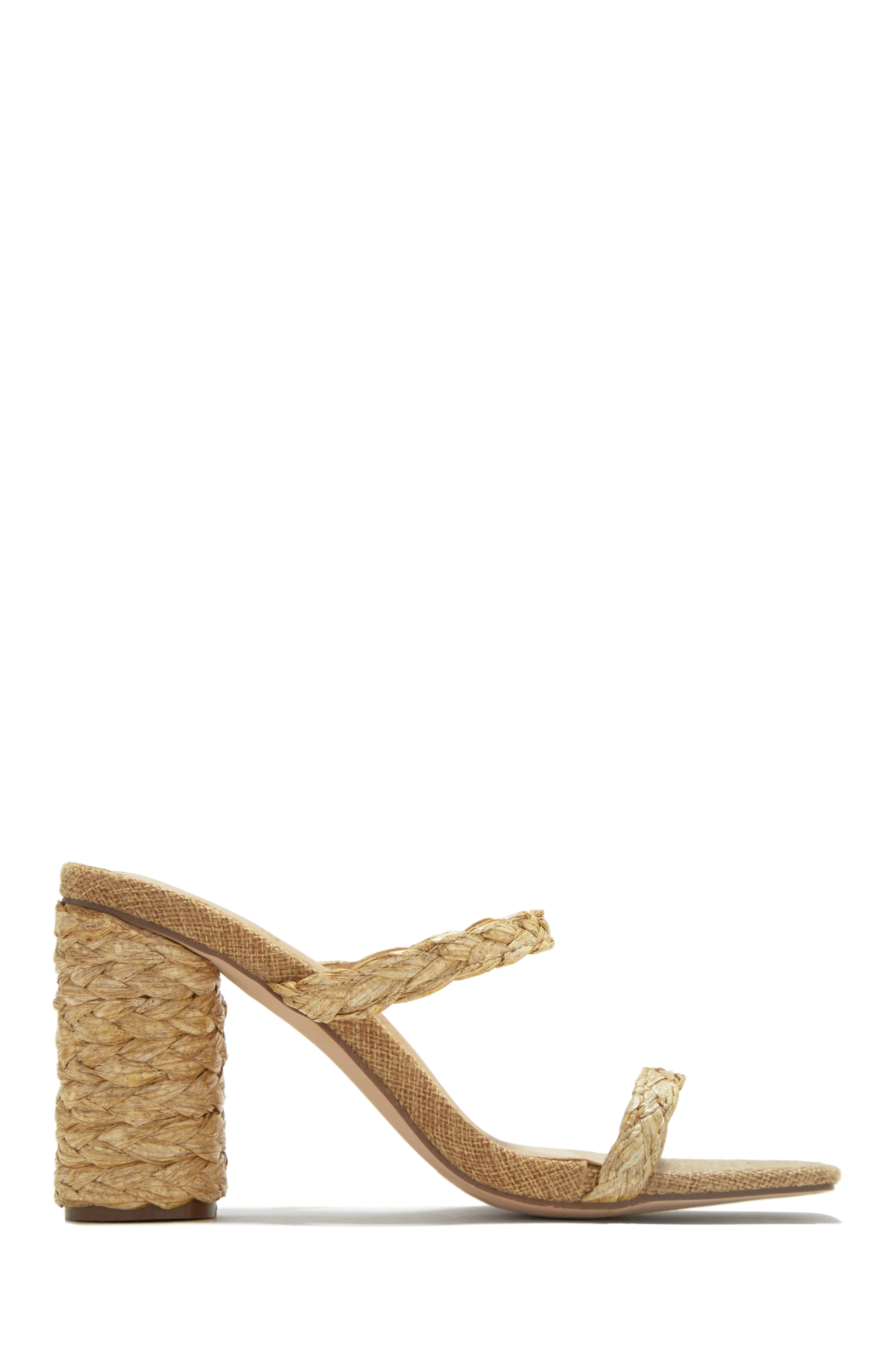 Out On Vacation Espadrille Block Heel Mules - Tan - Image 7