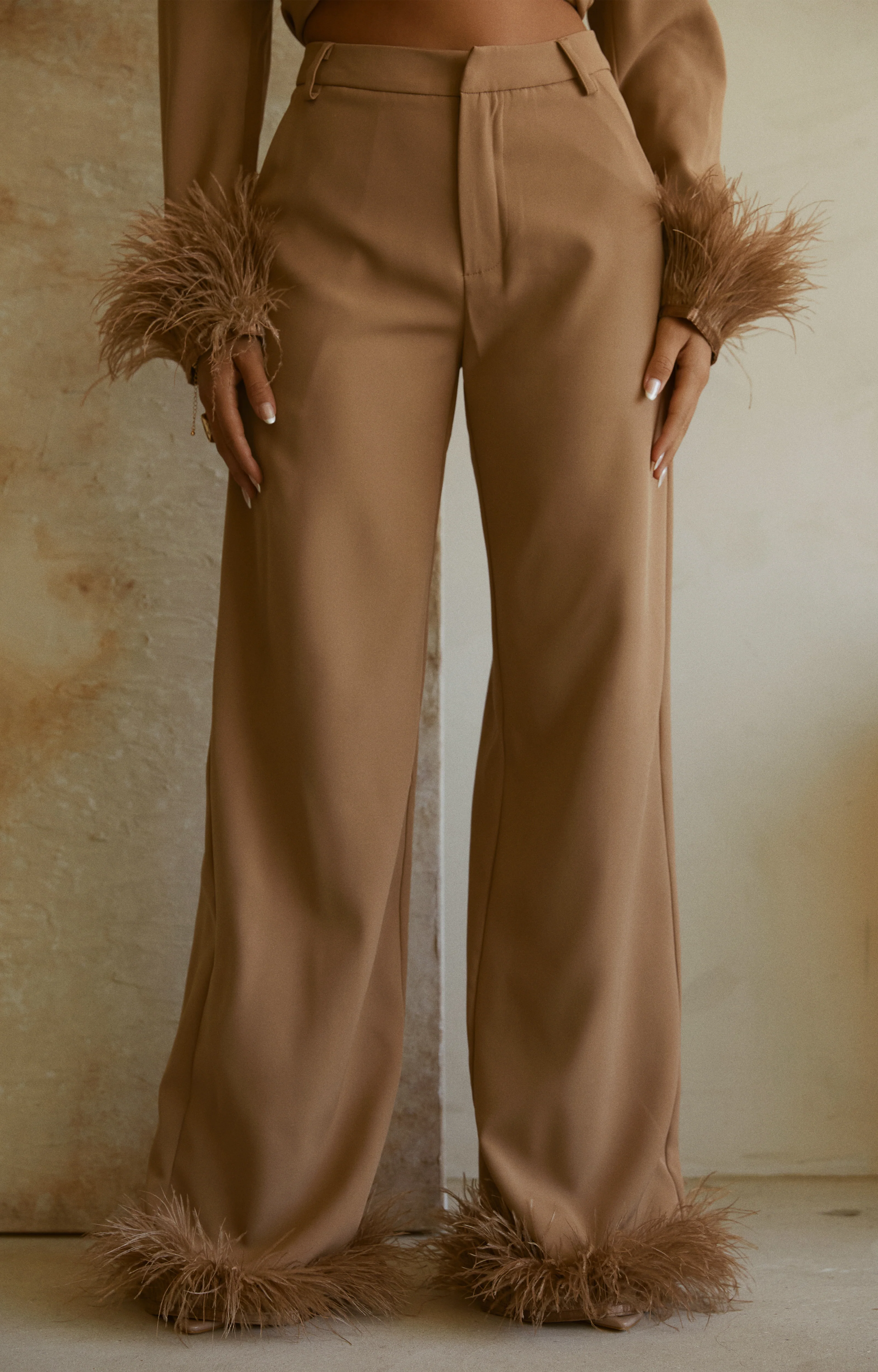 Perfect Match Two Piece Blazer and Pant Set - Nude - Image 12