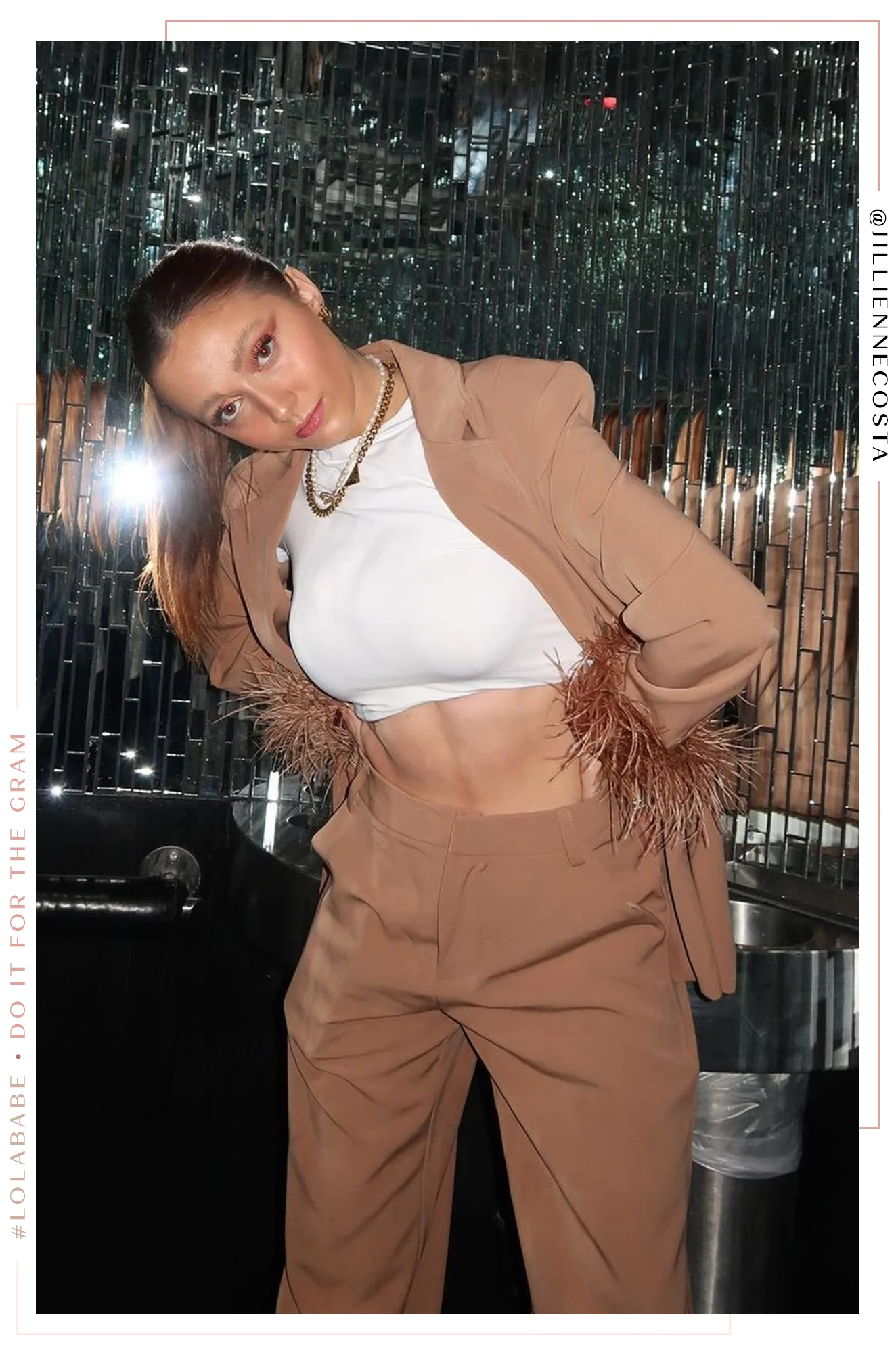 Perfect Match Two Piece Blazer and Pant Set - Nude - Image 5