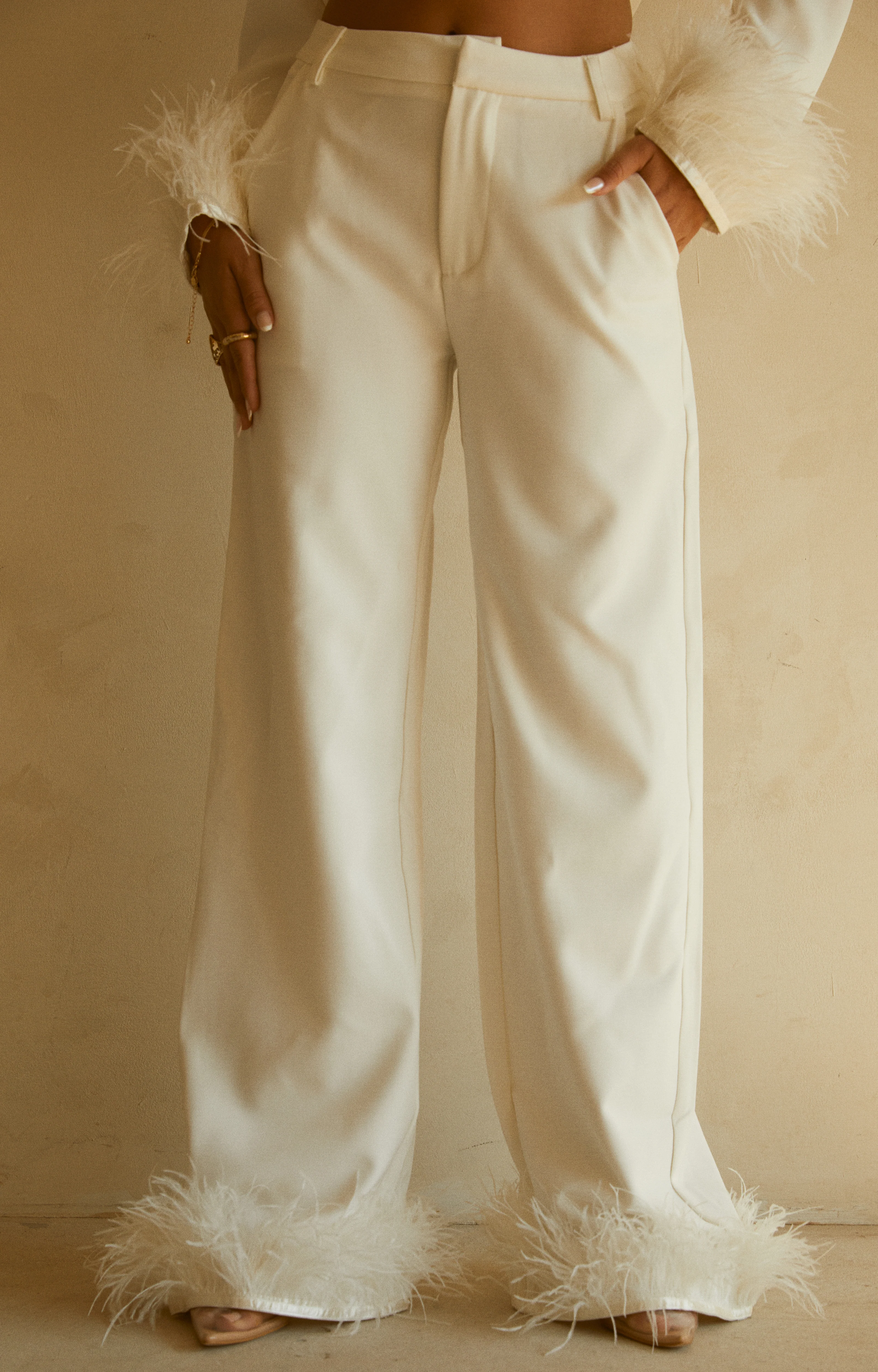 Perfect Match Two Piece Blazer and Pant Set - White - Image 13