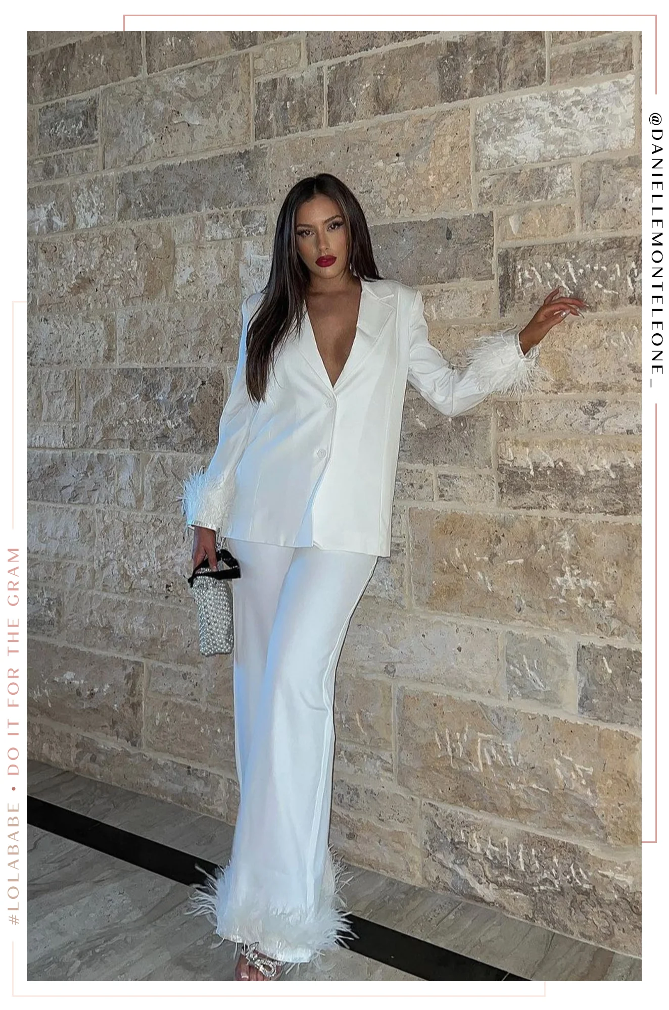 Perfect Match Two Piece Blazer and Pant Set - White - Image 4