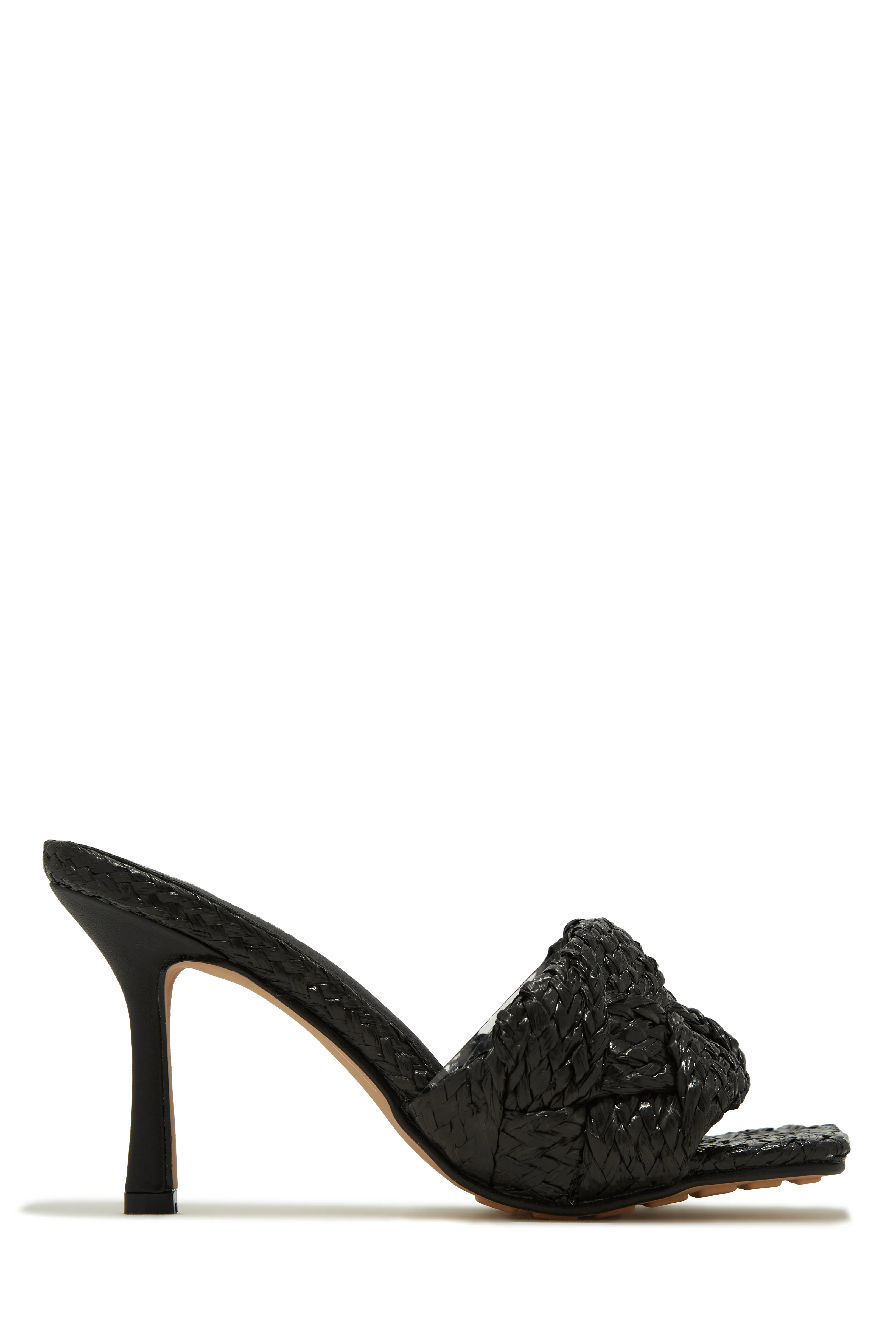 Positano Mid Heel Mules - Black - Image 3