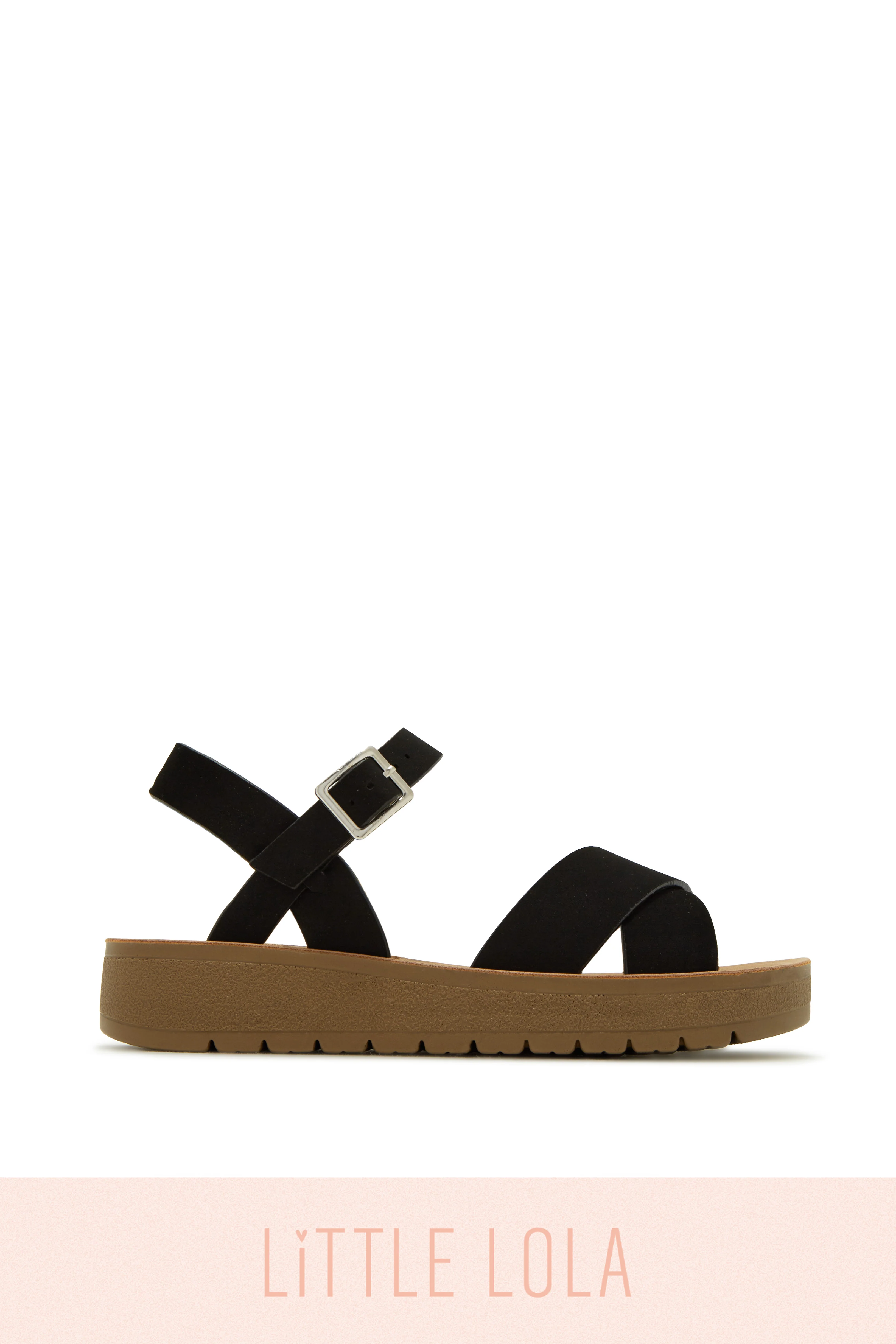Sandy Days Kids Flat Sandals - Black - Image 4