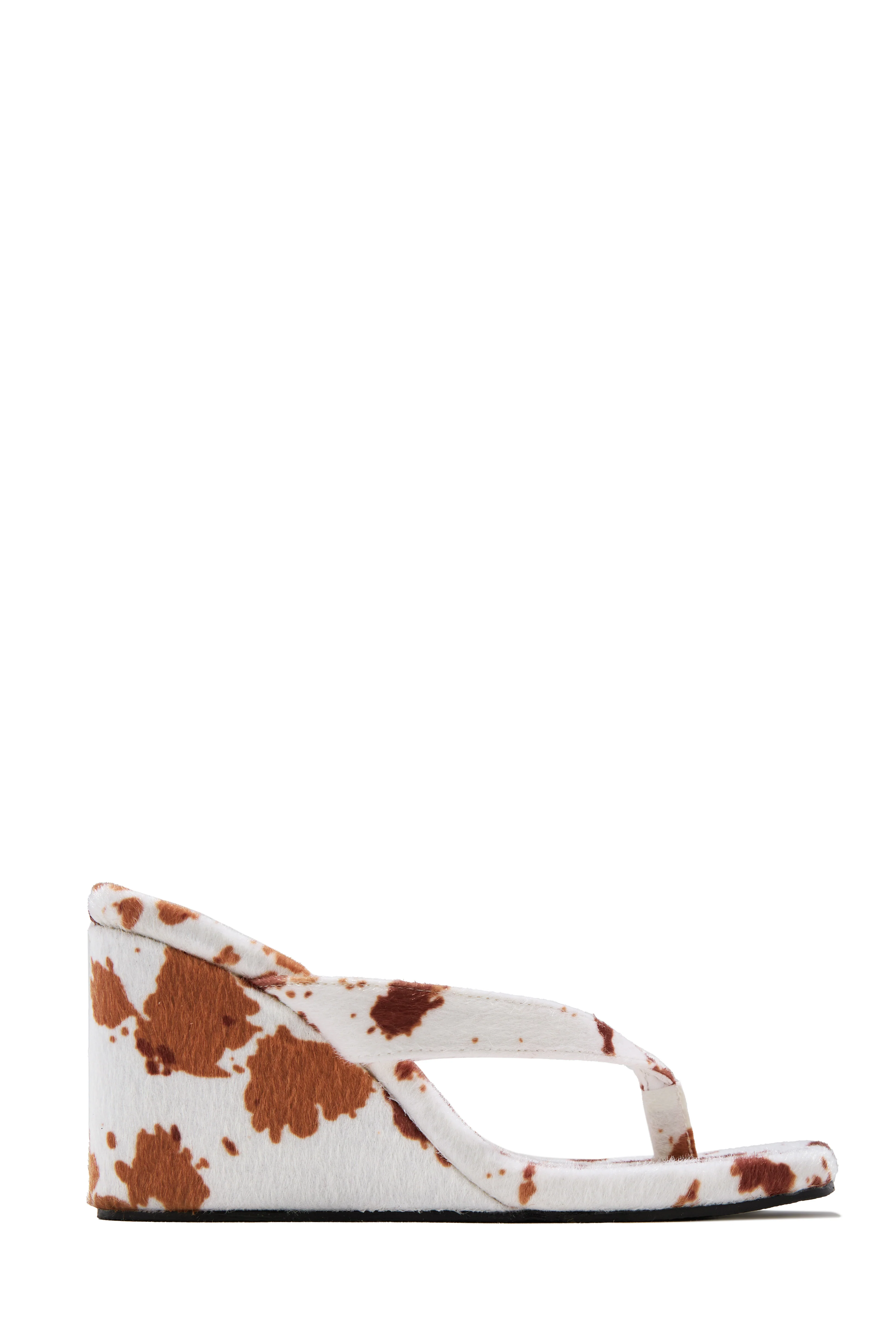 Sashelle Slip On Wedge Heels - Cow - Image 4