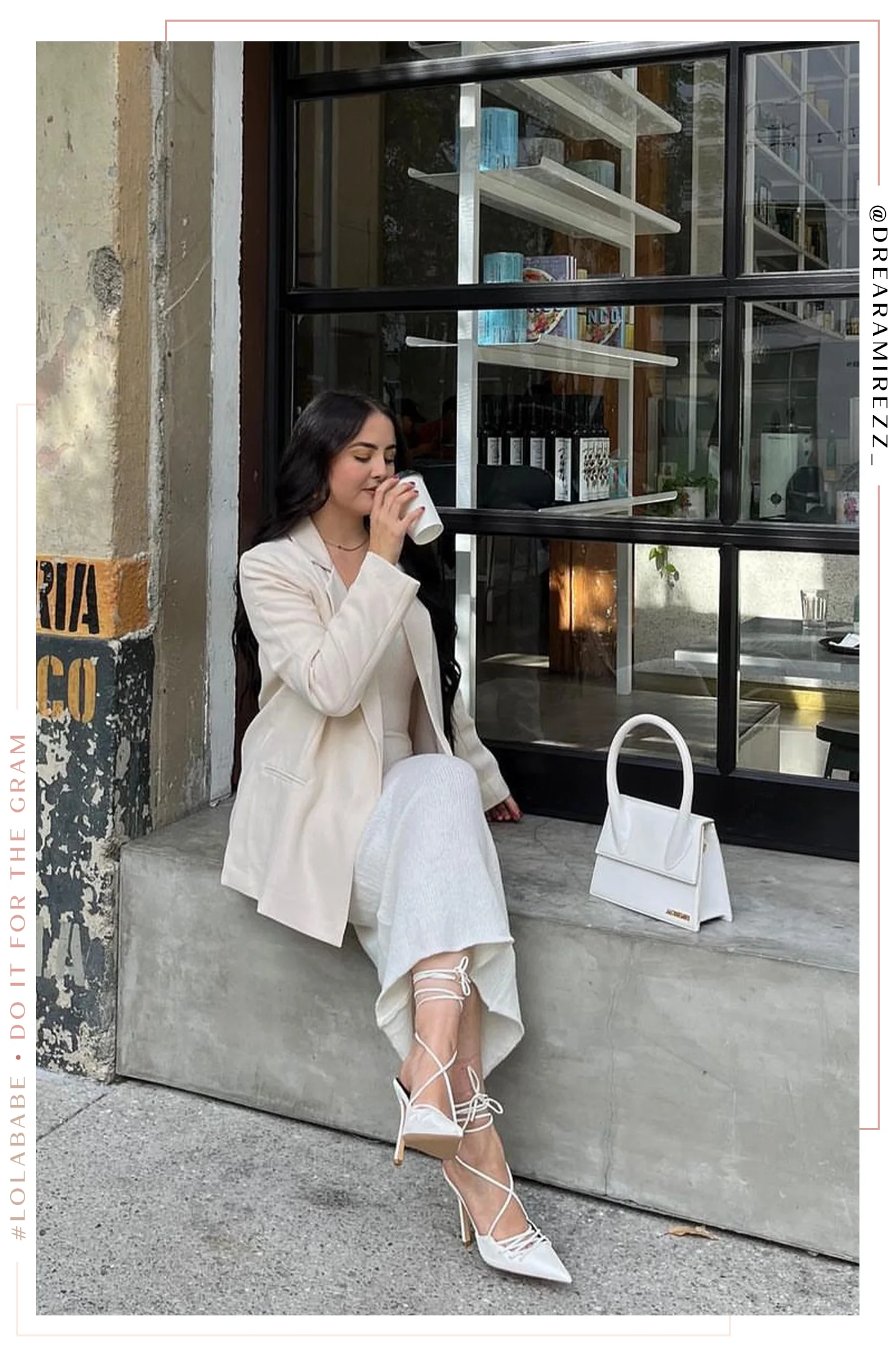 Simone Lace Up High Heel Pumps - White - Image 3