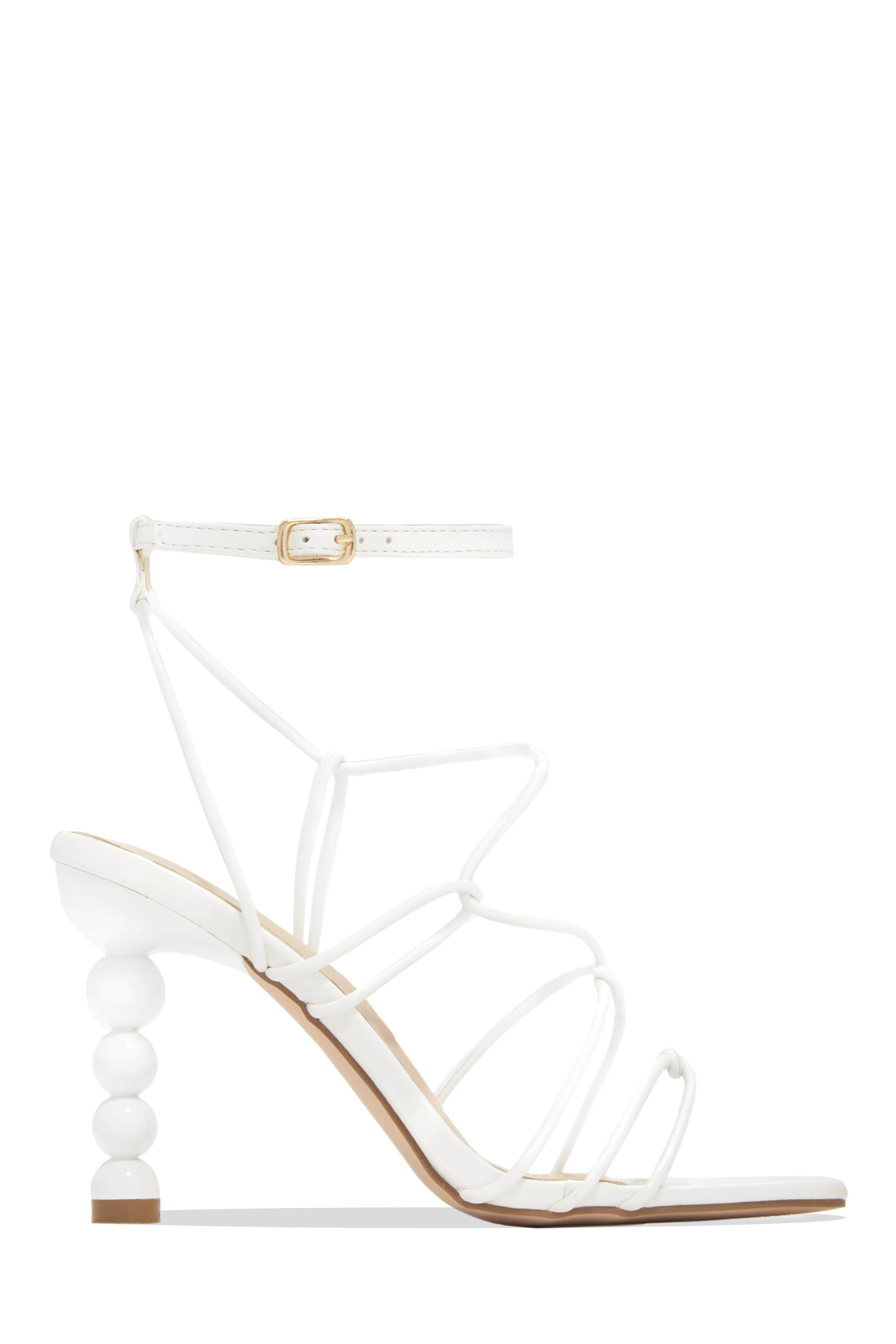 St. Barts Summer Square Toe Strappy Heels - Orange - Image 7