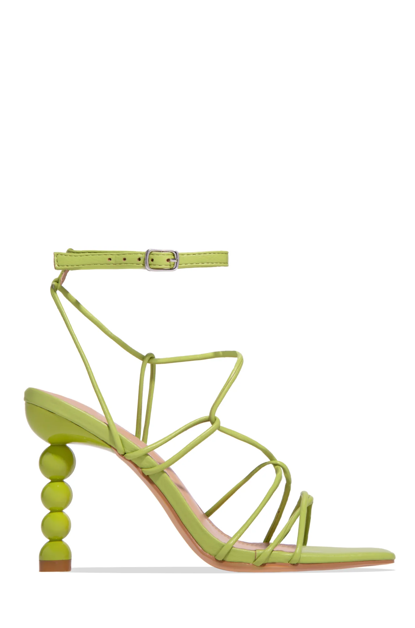 St. Barts Summer Square Toe Strappy Heels - White - Image 10