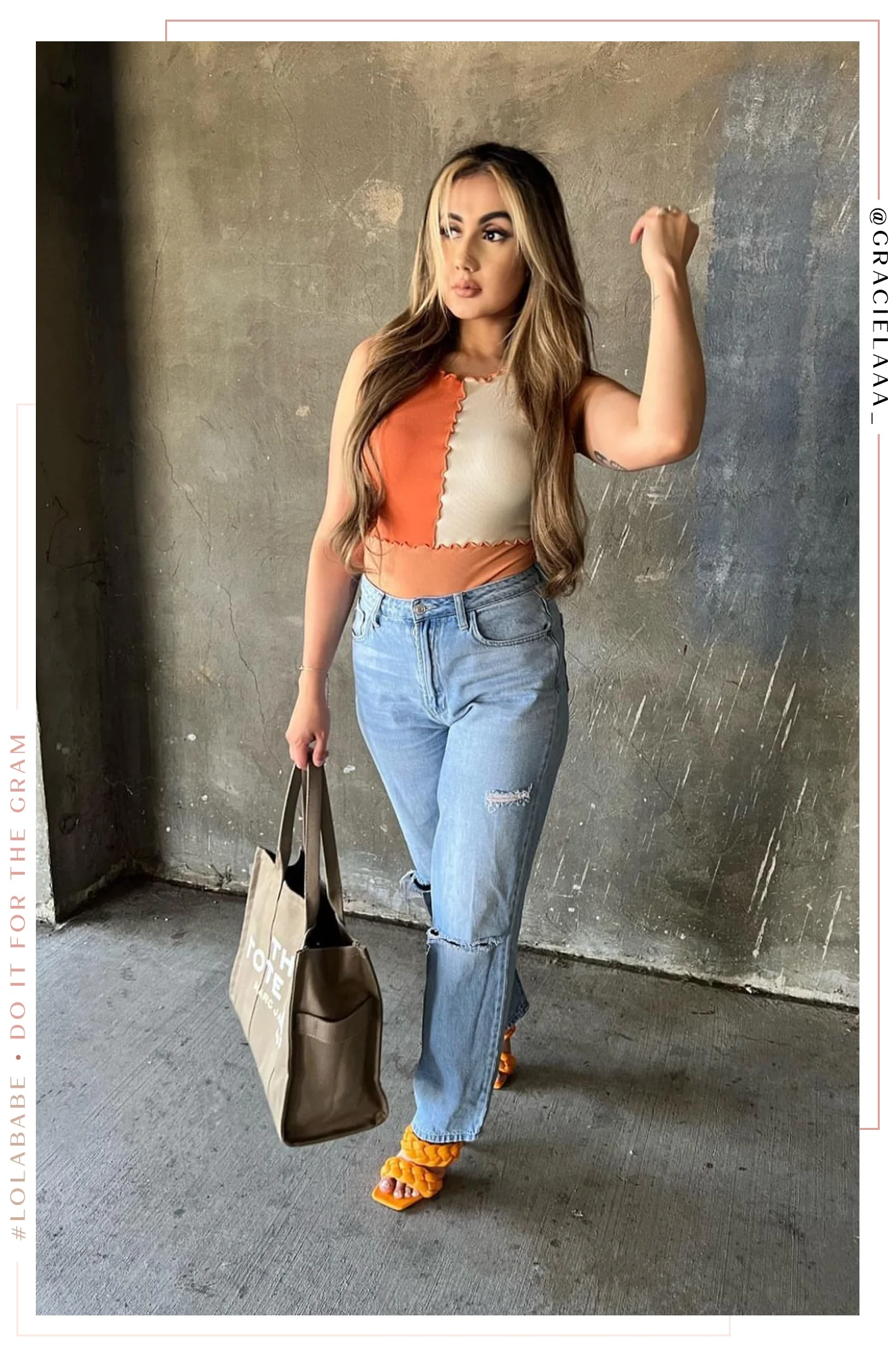 Staying Chic Sleeveless Color Blocked Bodysuit - Orange - Image 3