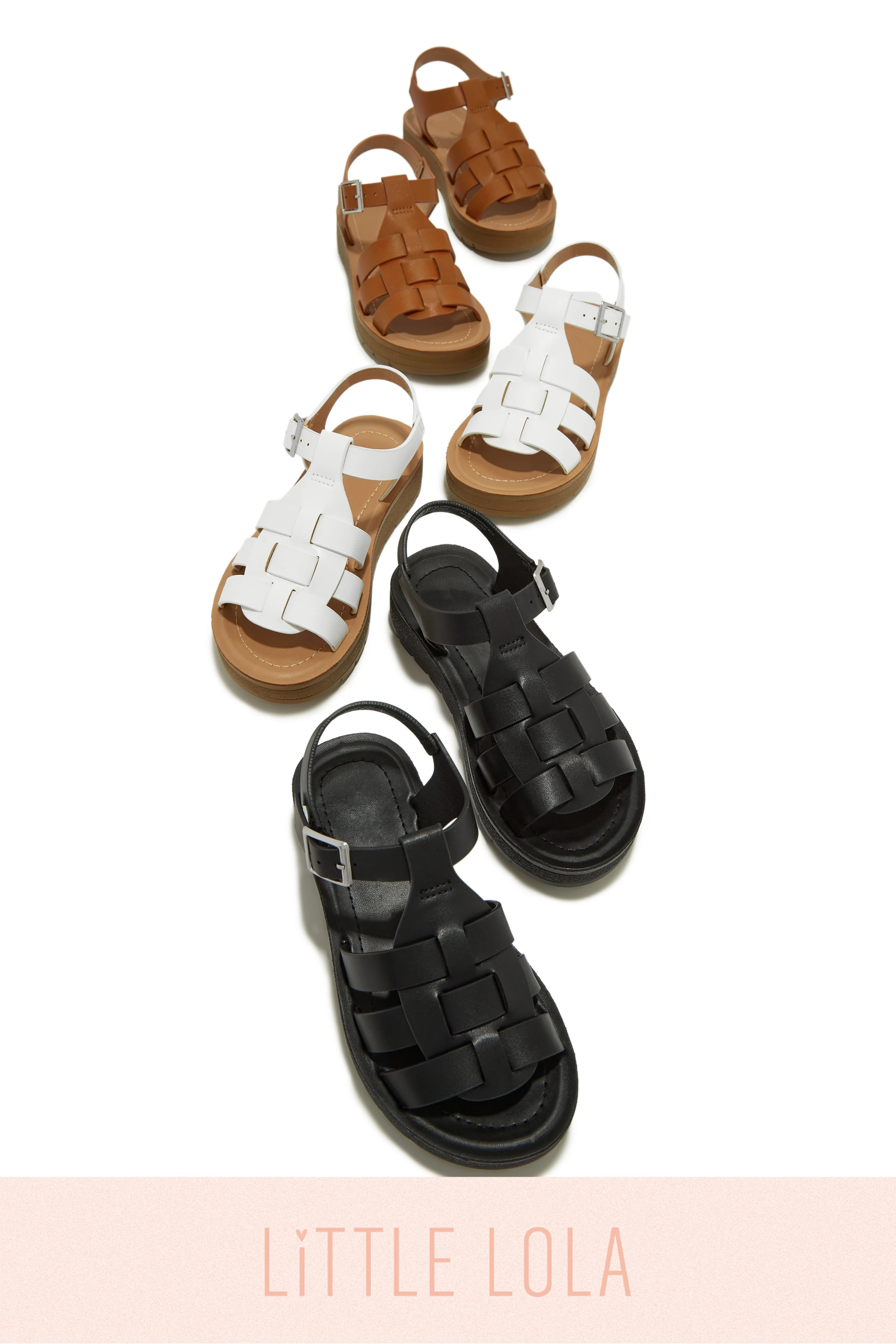Summer Vacation Kids Flat Sandals - Black - Image 4