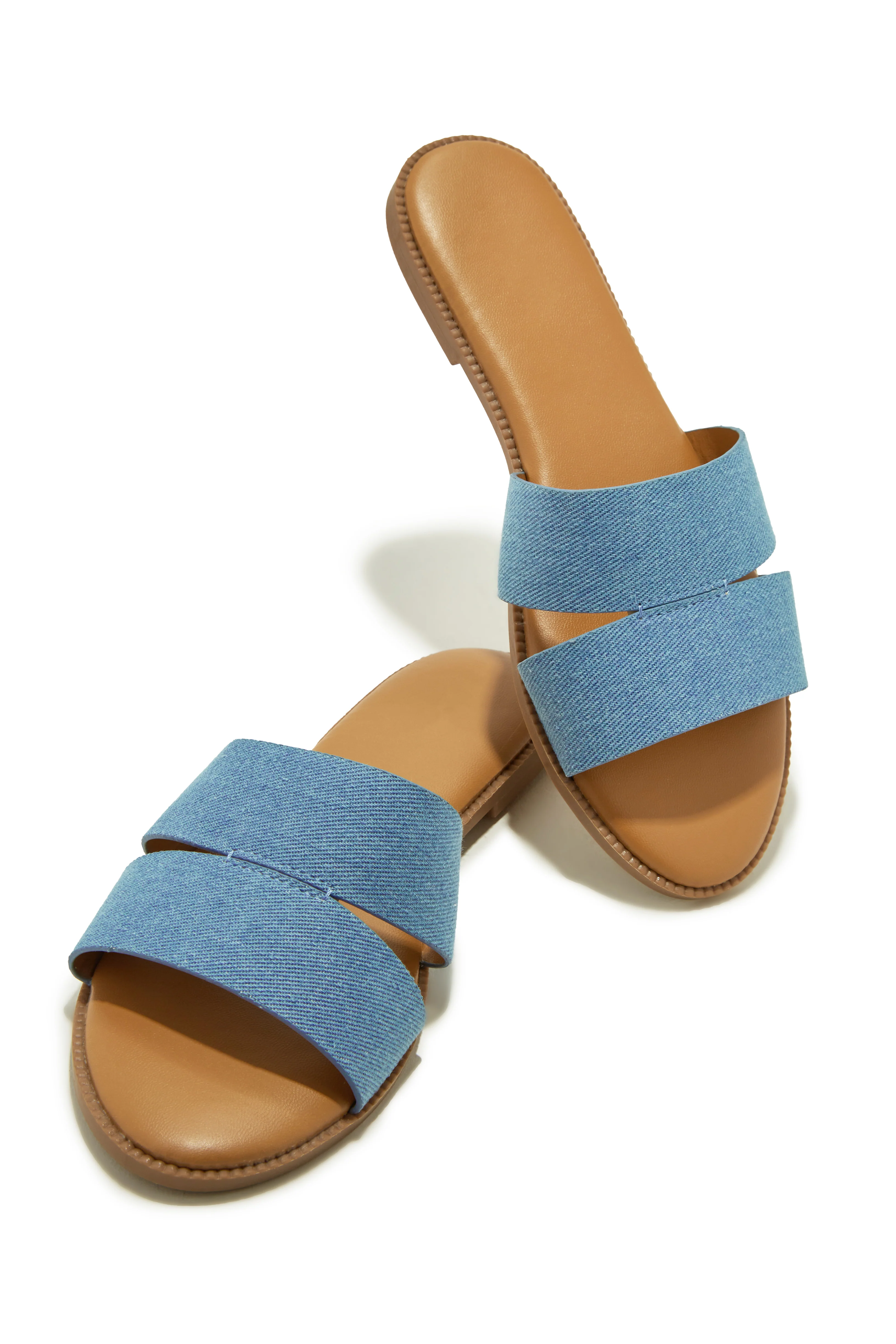 Sunny Season Slip On Sandals - Denim - Image 8