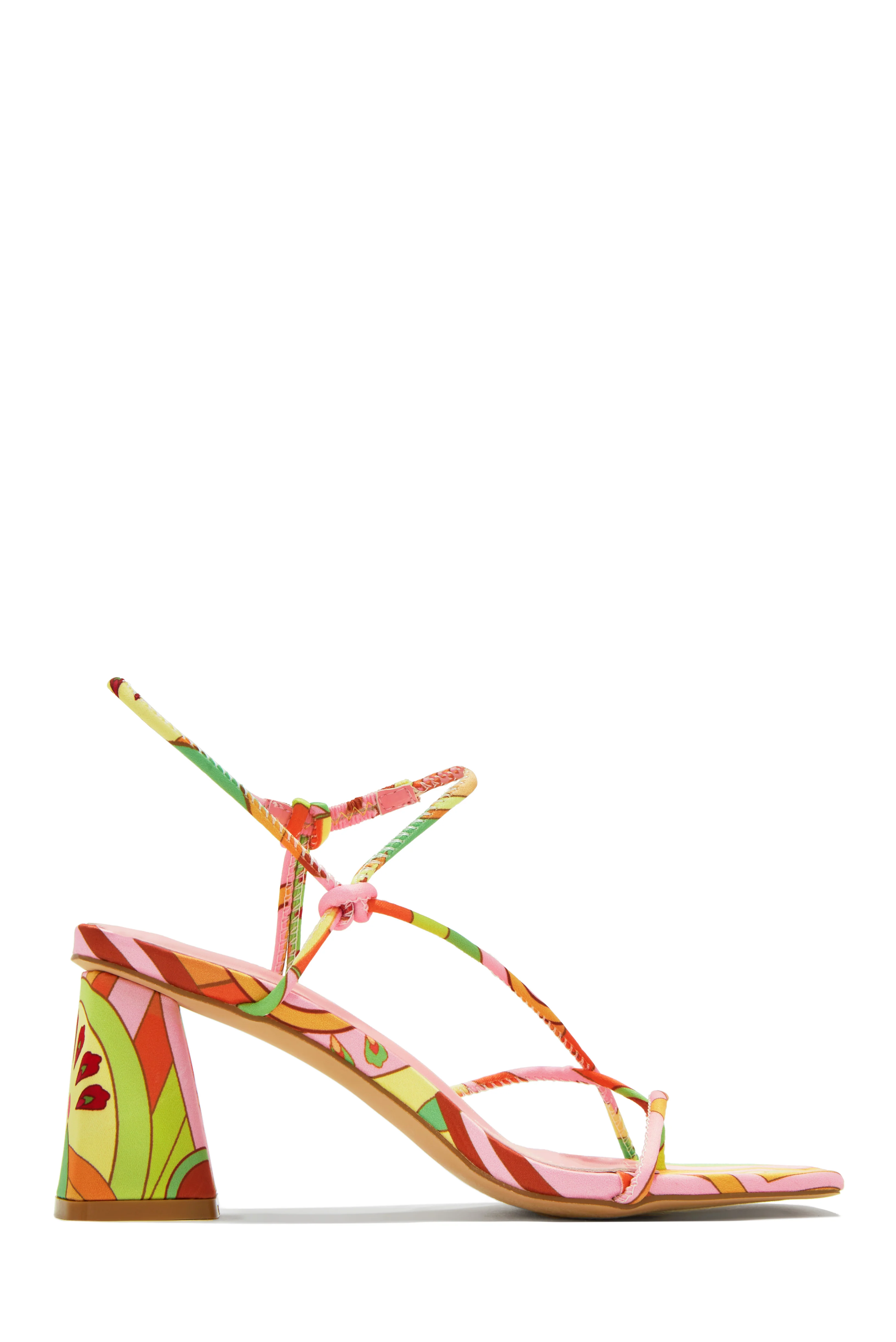 Vacation Memories Block Mid Heels - White - Image 8