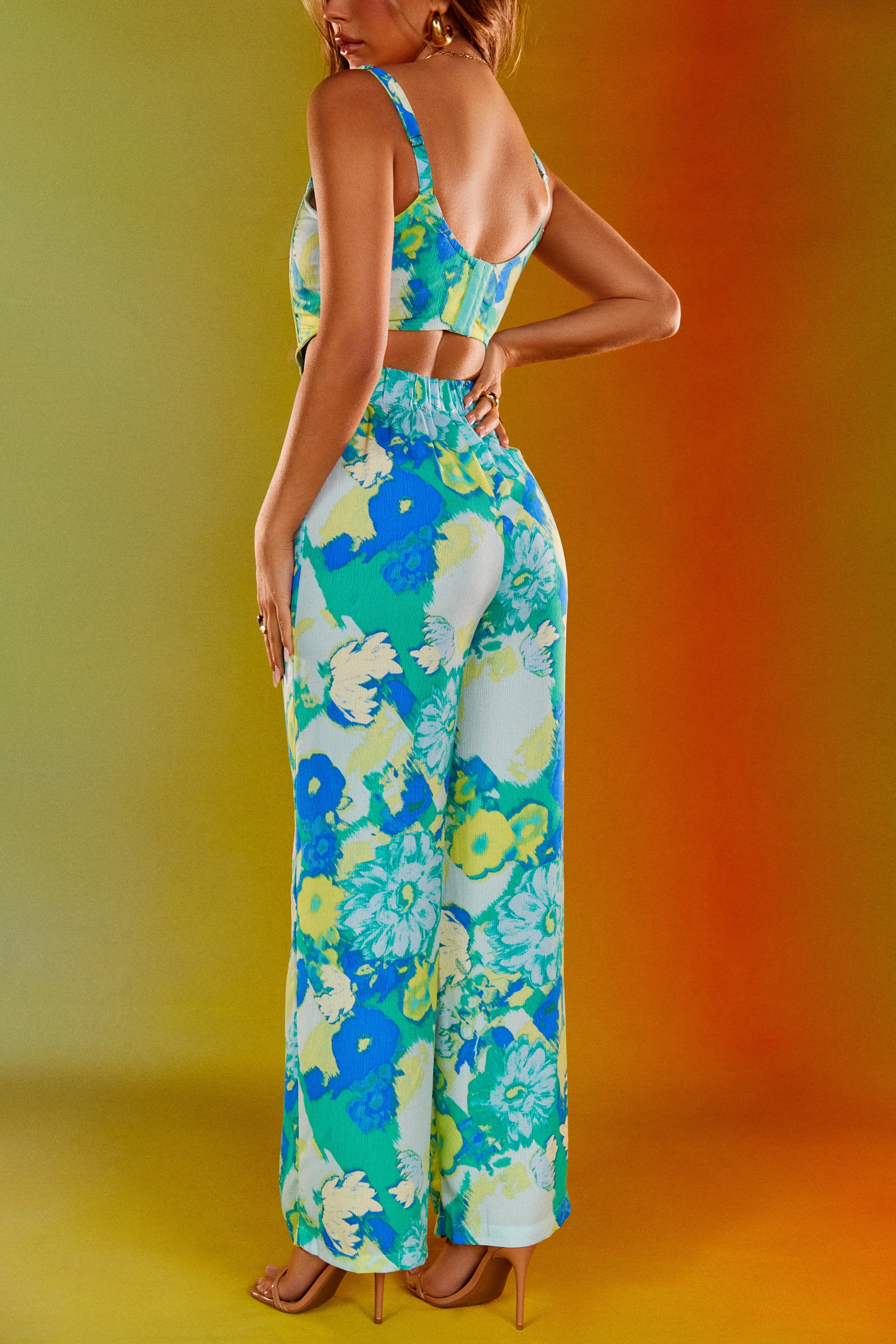 Viana Two Piece Pant Set - Blue - Image 3