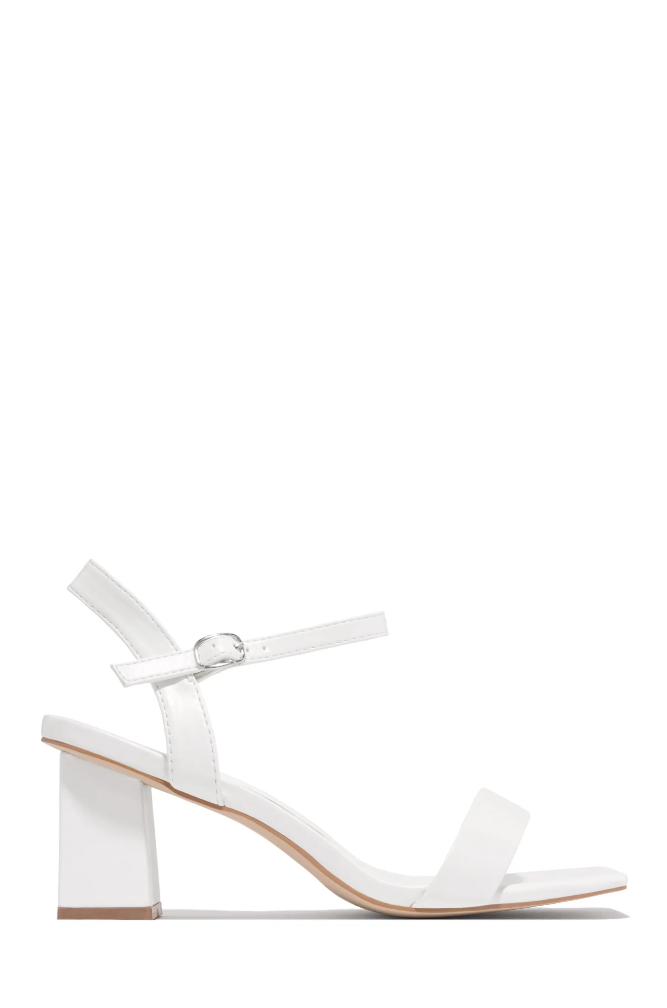 Violet Block Mid Heels - White - Image 10