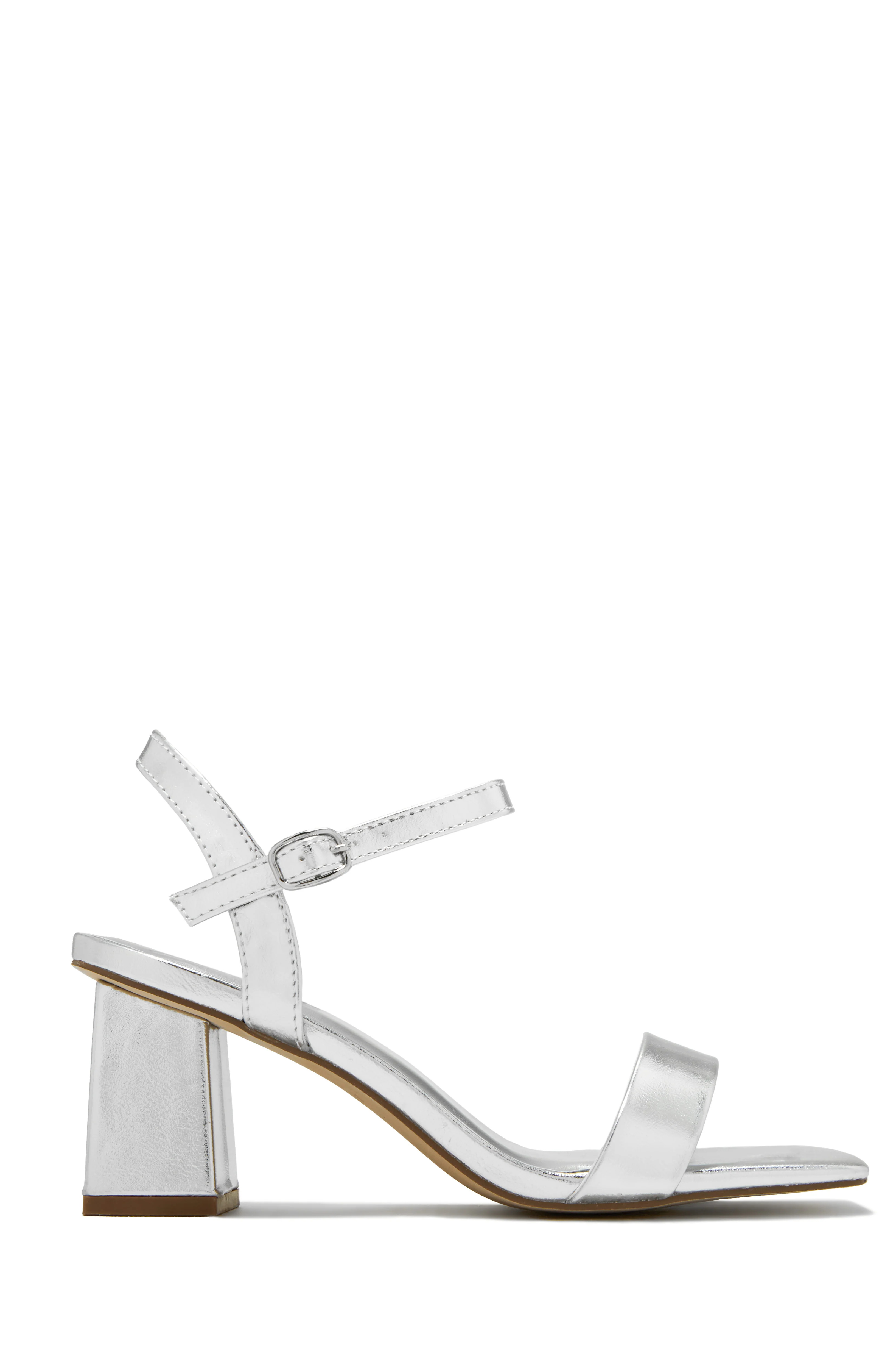 Violet Block Mid Heels - White - Image 7
